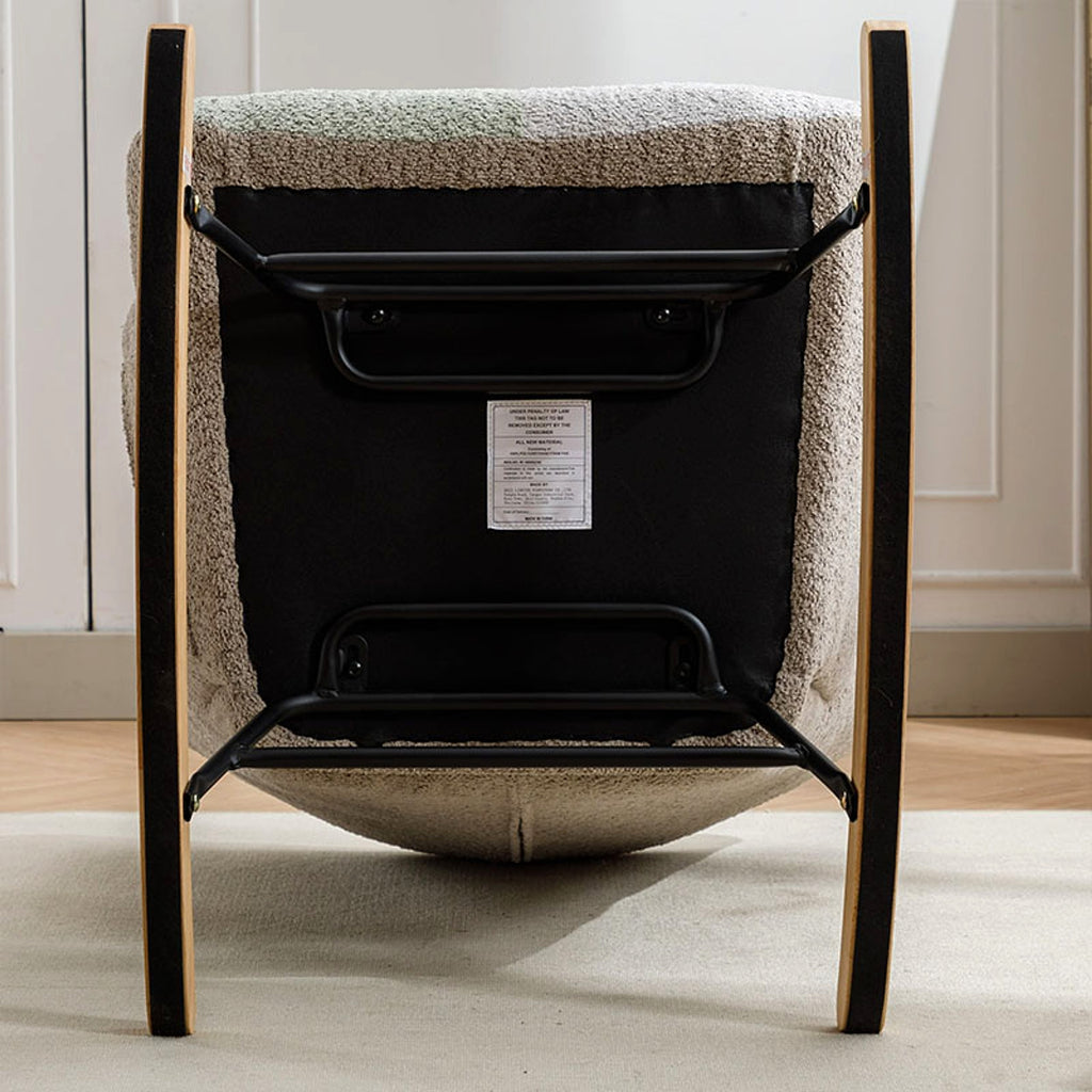 Modern Patchwork Rocking Chair – Macaron Edition - enhanced image 15