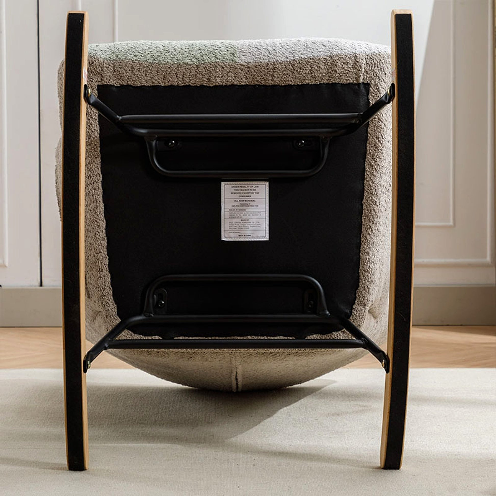 Modern Patchwork Rocking Chair – Macaron Edition - enhanced image 15