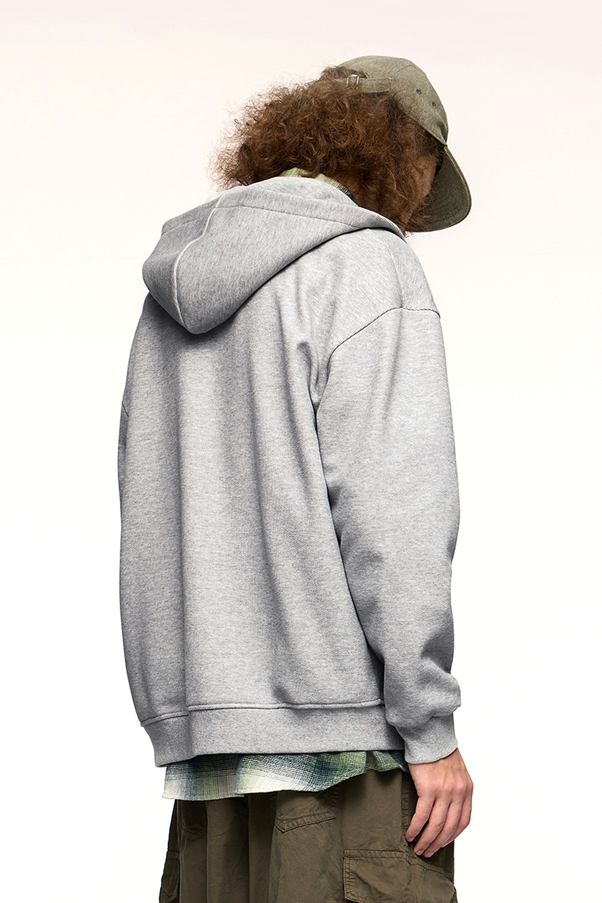 New Chinese Style Buckle Fleece Zipper Hooded Sweater - enhanced image 15