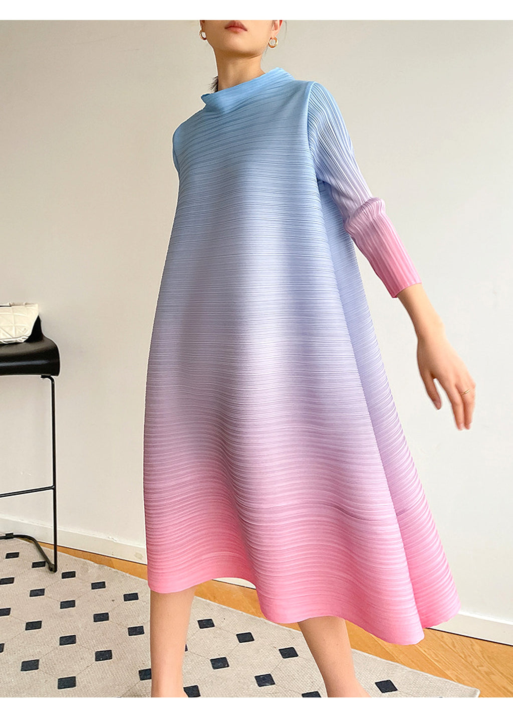 Pleated Plus Size Dress Women - enhanced image 15