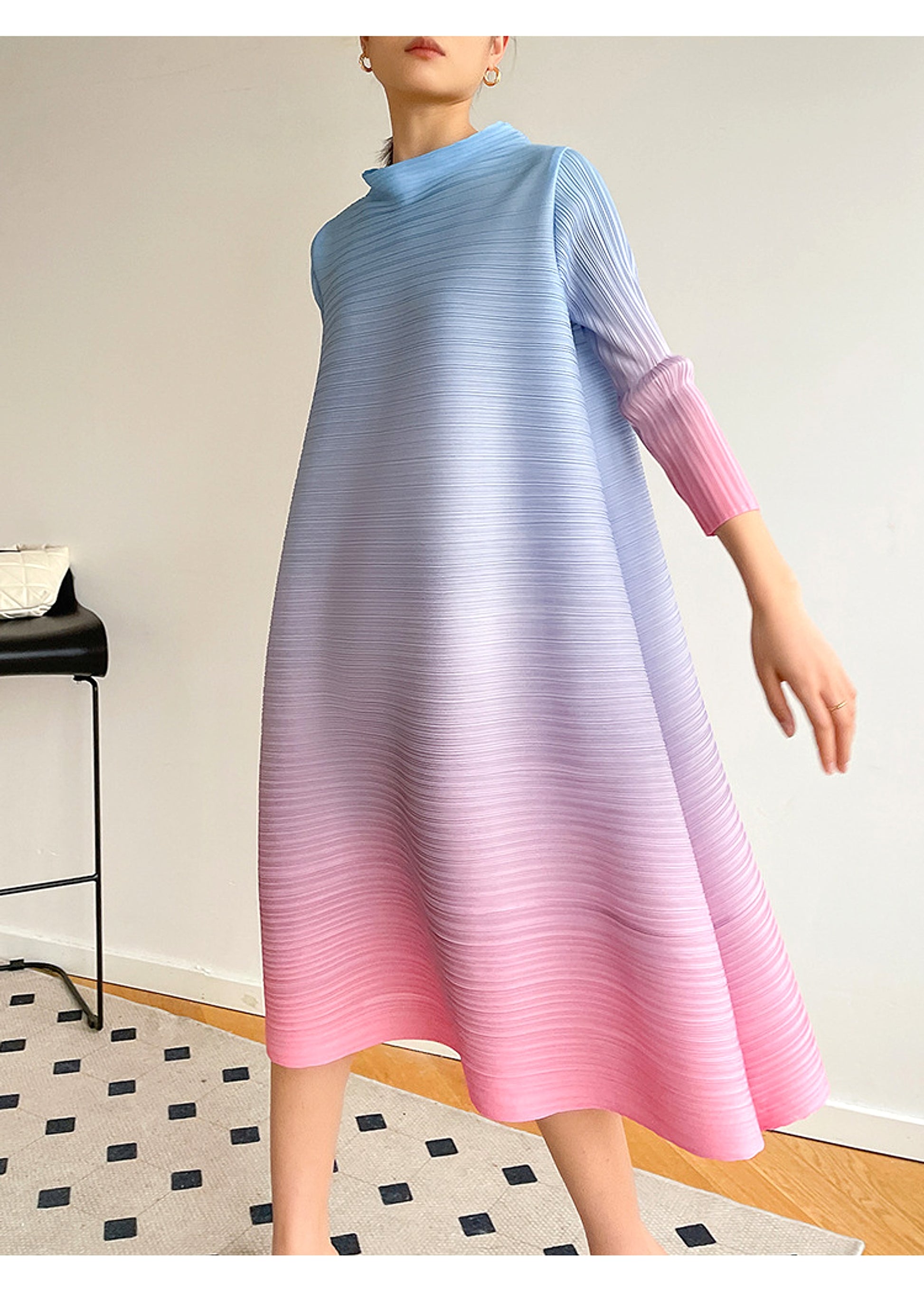 Pleated Plus Size Dress Women - enhanced image 15