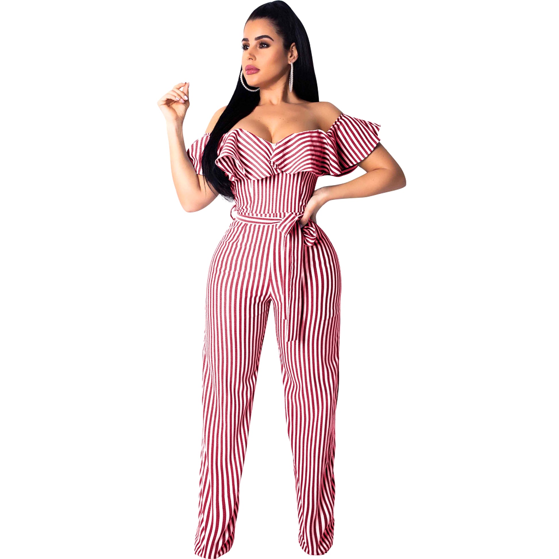 striped jumpsuit - enhanced image 15
