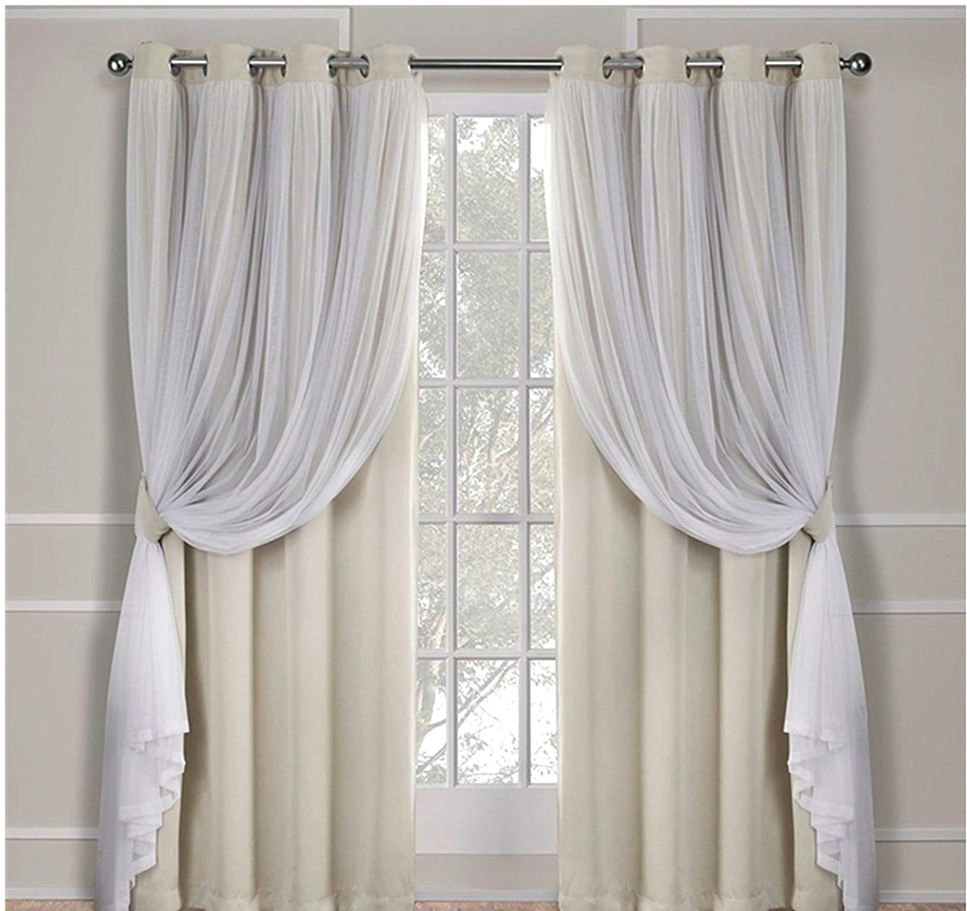 Velura™ – Double Layer Lace-Trim Blackout Curtain - enhanced image 15