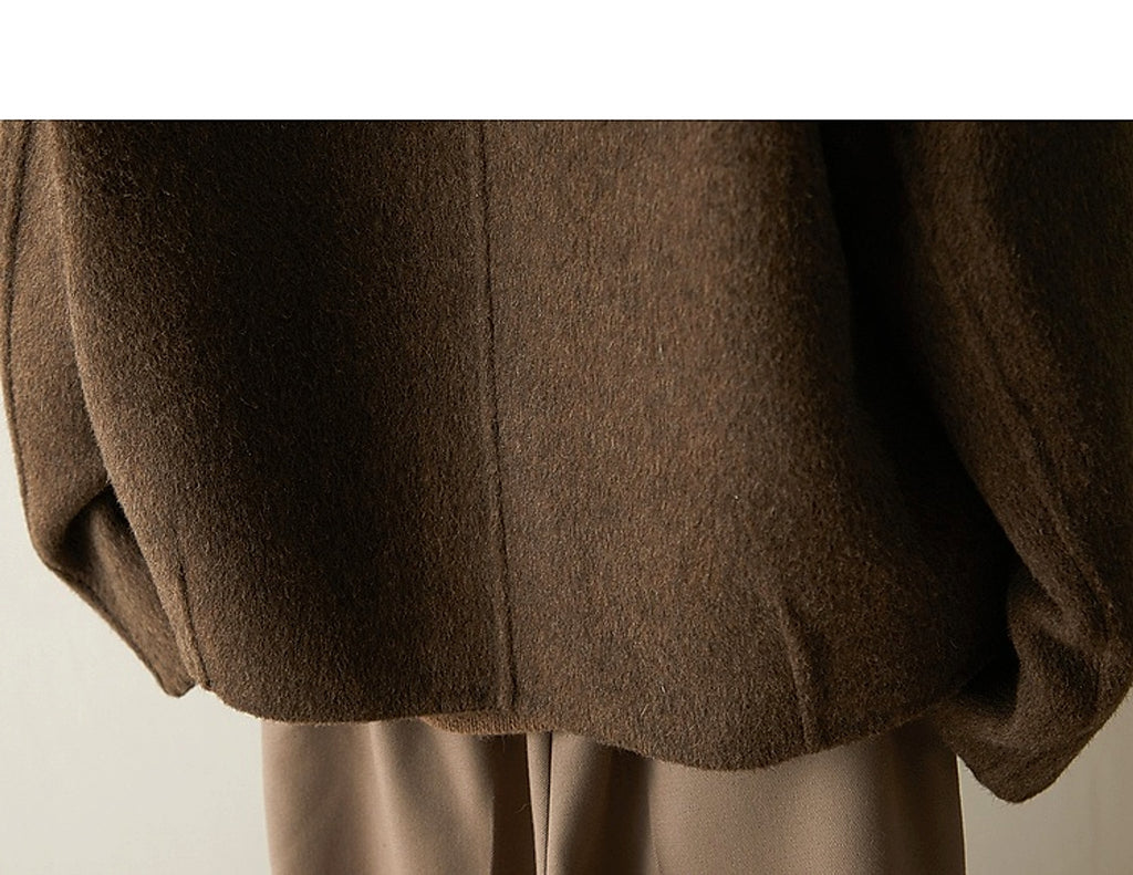 Women's Embroidered Wool Reversible Woolen Coat Slim-fit Coat - enhanced image 15