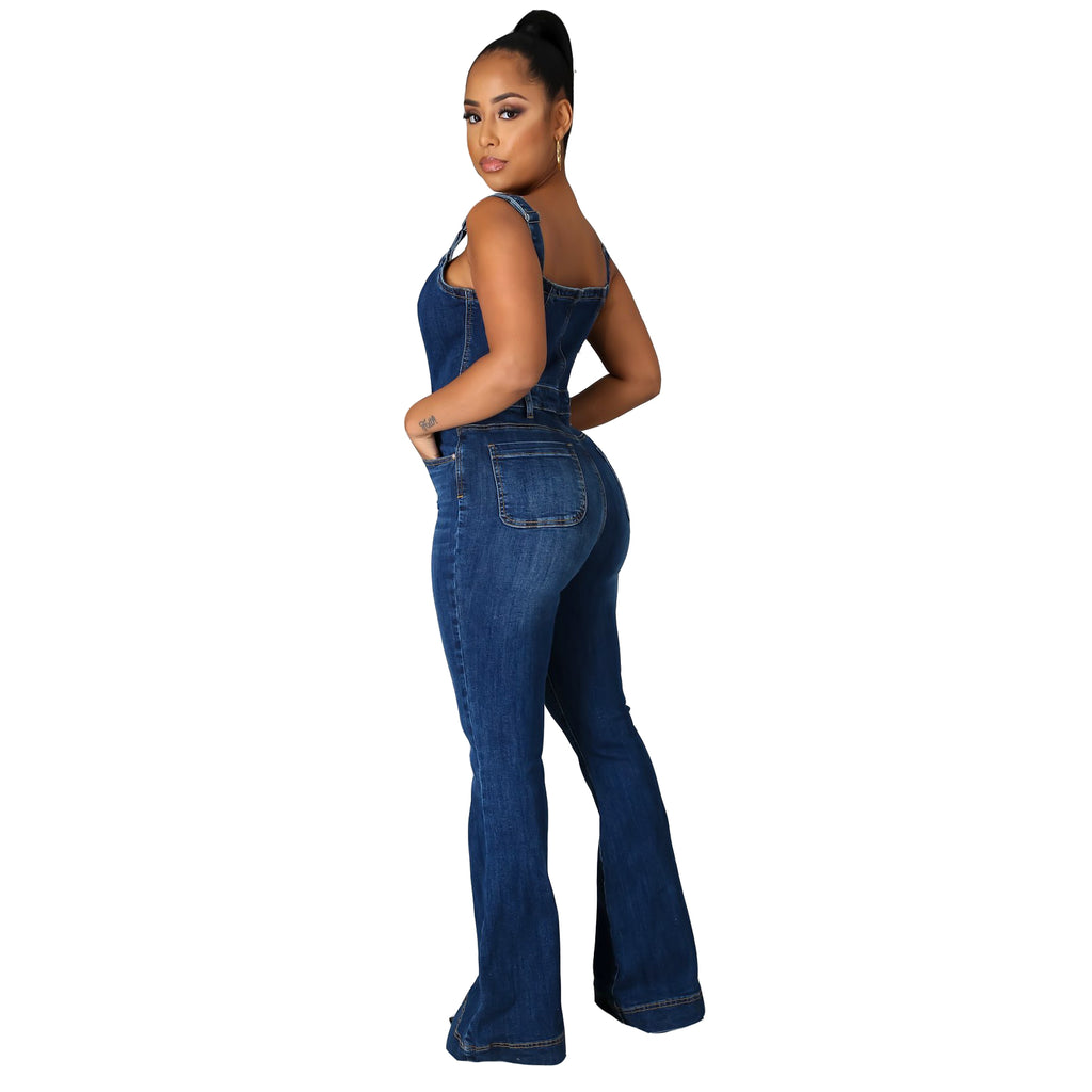 Women's Fashion Casual Denim Jumpsuit - enhanced image 15