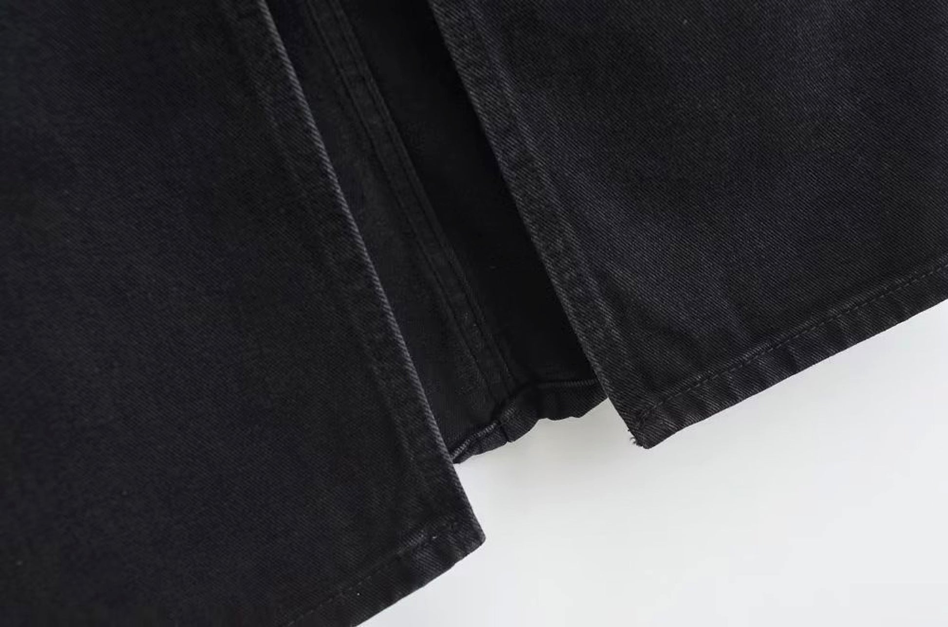 A1. Front Slit Hem Lock Street Denim Skirt - enhanced image 16