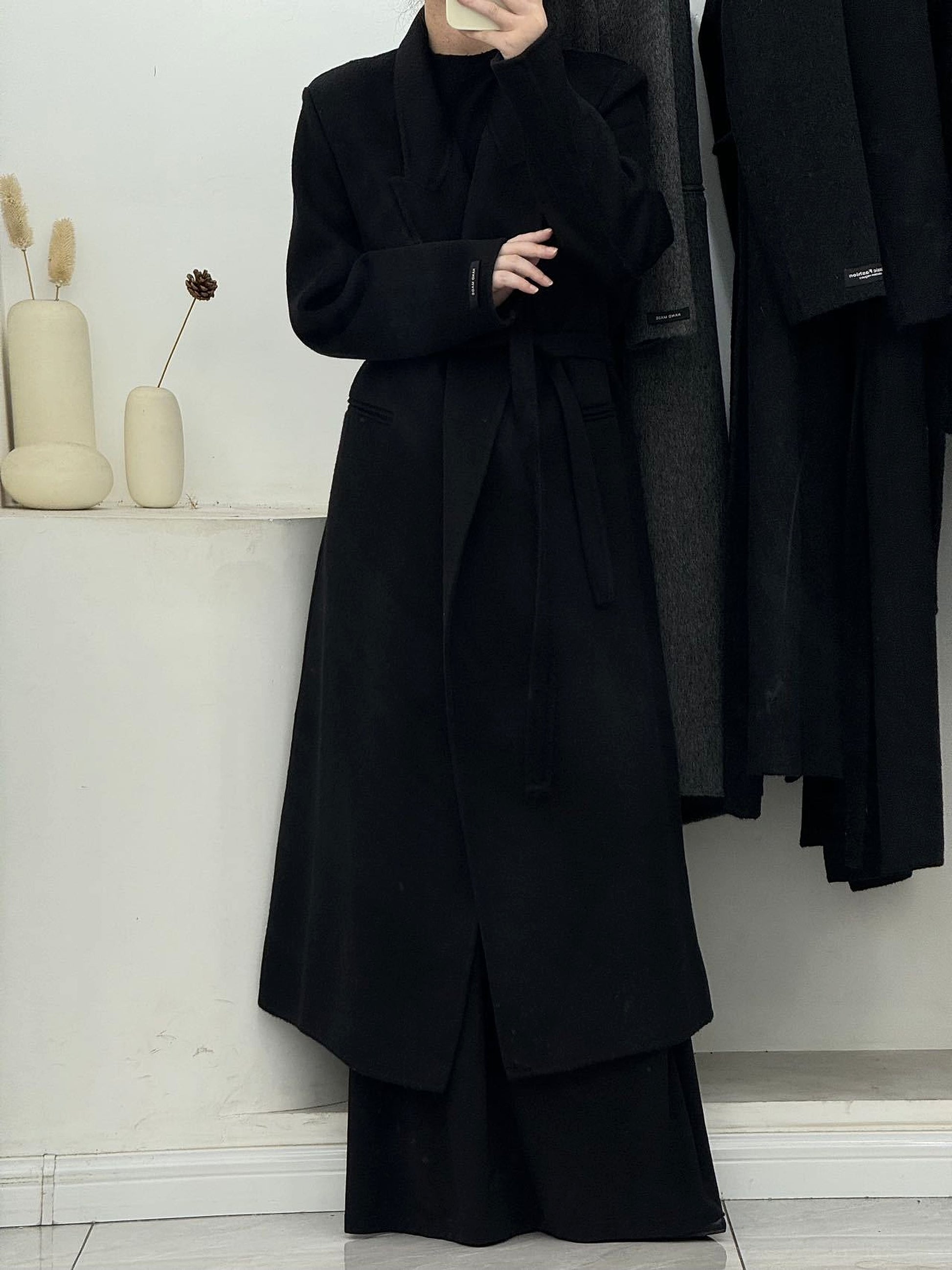 Angora Red Women's Loose Double-Sided Wool Overcoat – Elegant & Cozy - enhanced image 16