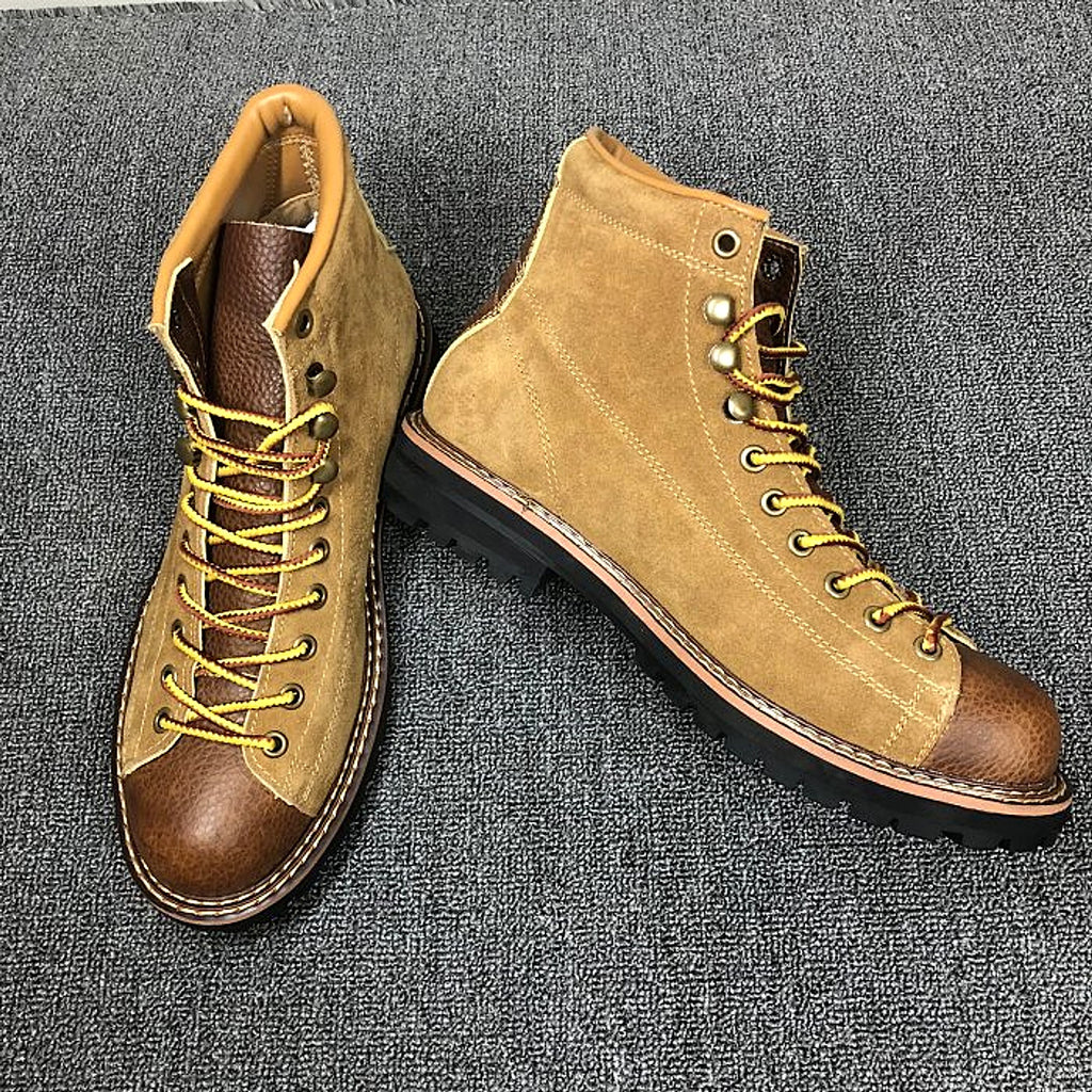 Autumn And Winter Men's Round Toe Fashion Casual Leather Shoes Martin Boots - enhanced image 16