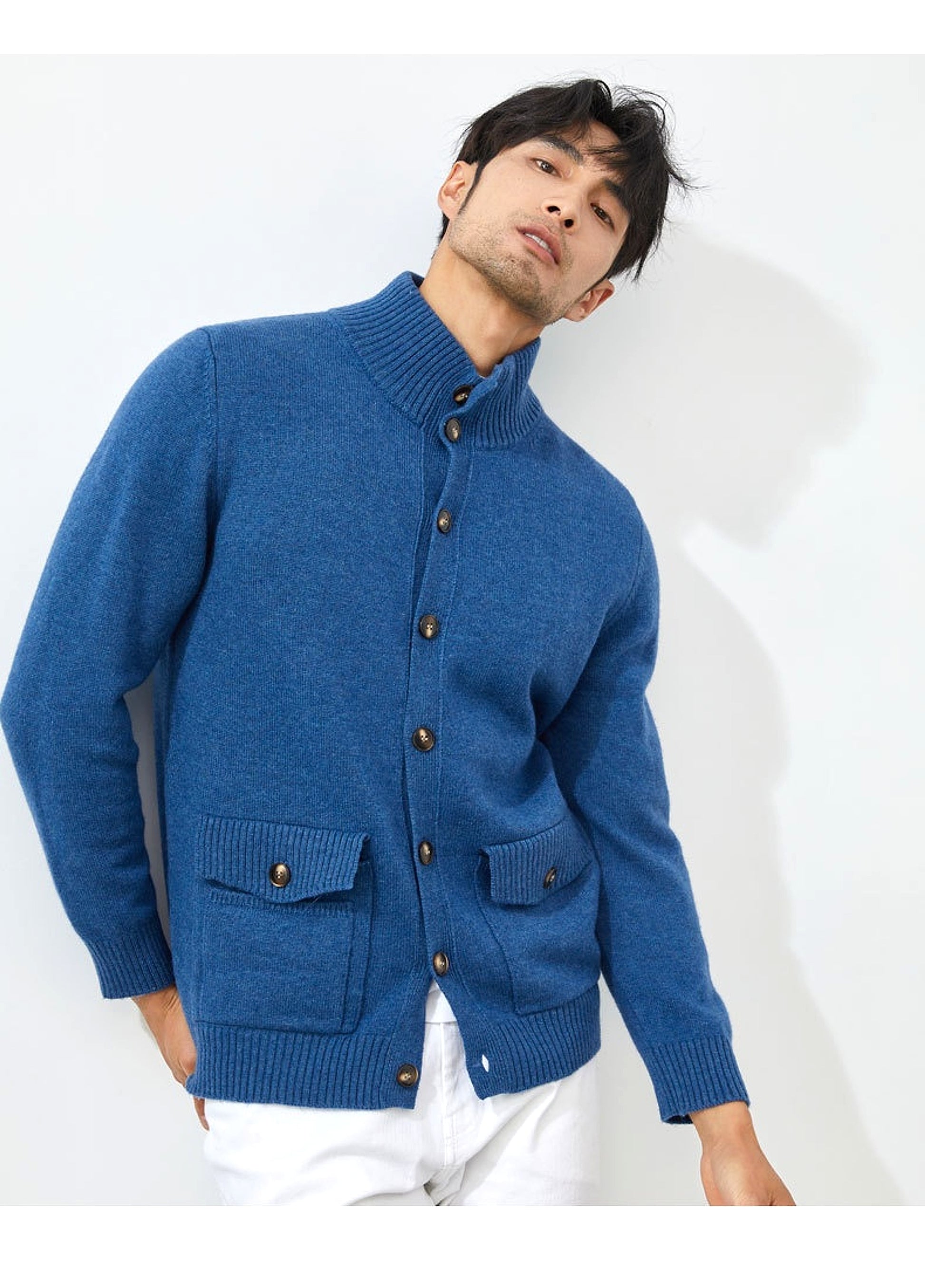 Luxe Knit Cashmere Cardigan for Men - enhanced image 16
