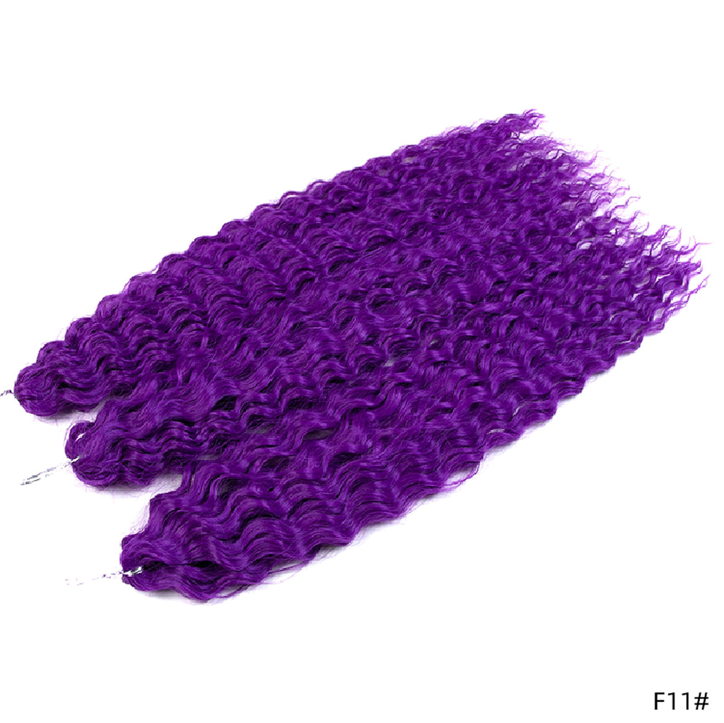 LuxeWave - Chemical Fiber Water Ripple Crochet Curls Hair Extensions - enhanced image 16