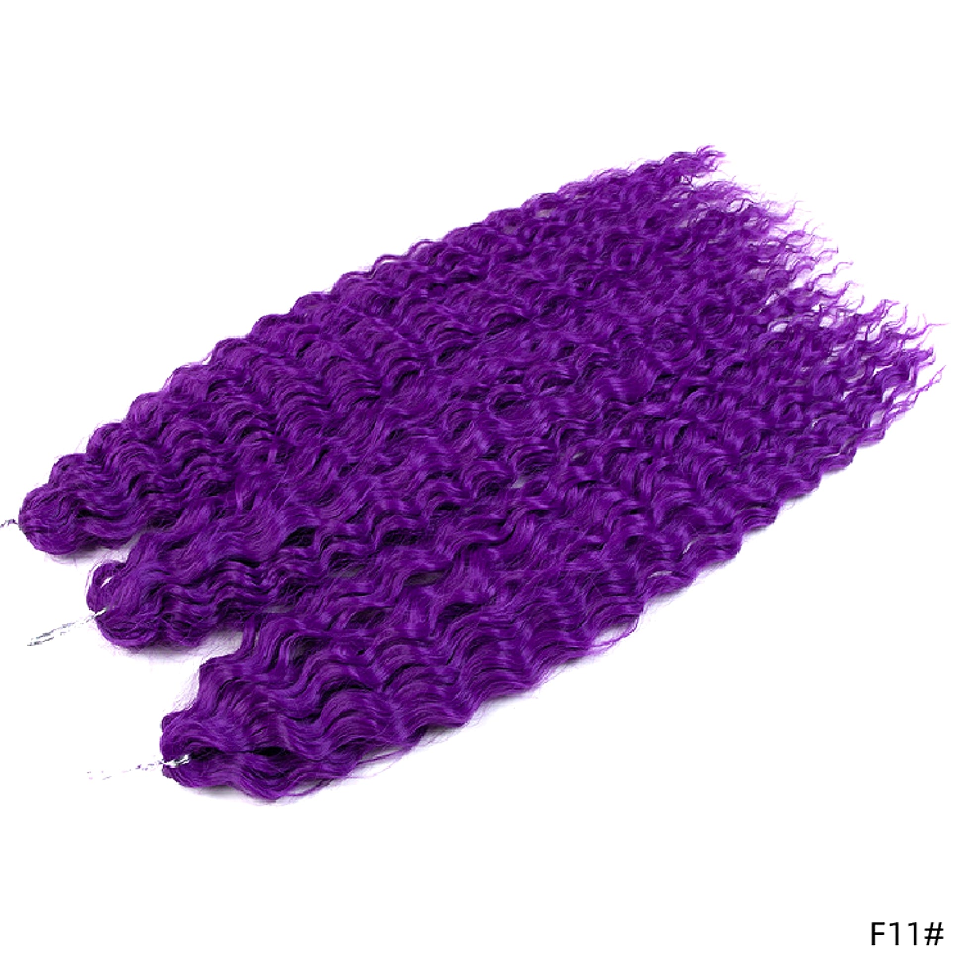 LuxeWave - Chemical Fiber Water Ripple Crochet Curls Hair Extensions - enhanced image 16