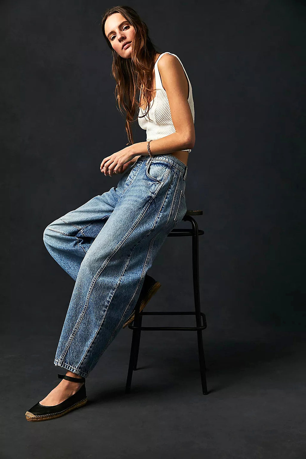European And American Fashion Casual Women's Loose Wide-leg Pants Low Waist Washed Old - enhanced image 16