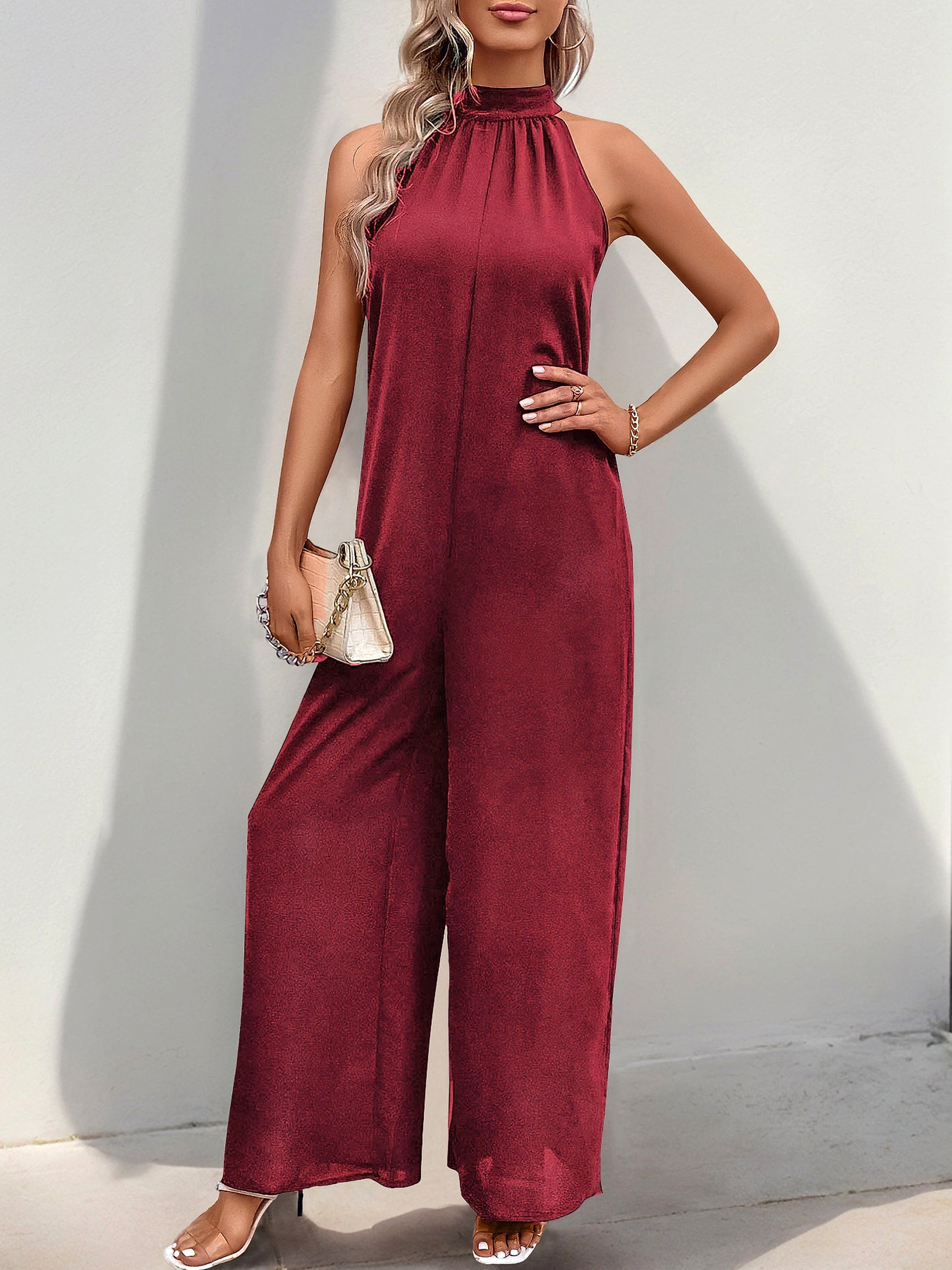 Fashion Jumpsuit Halter Straight Onesie - enhanced image 16