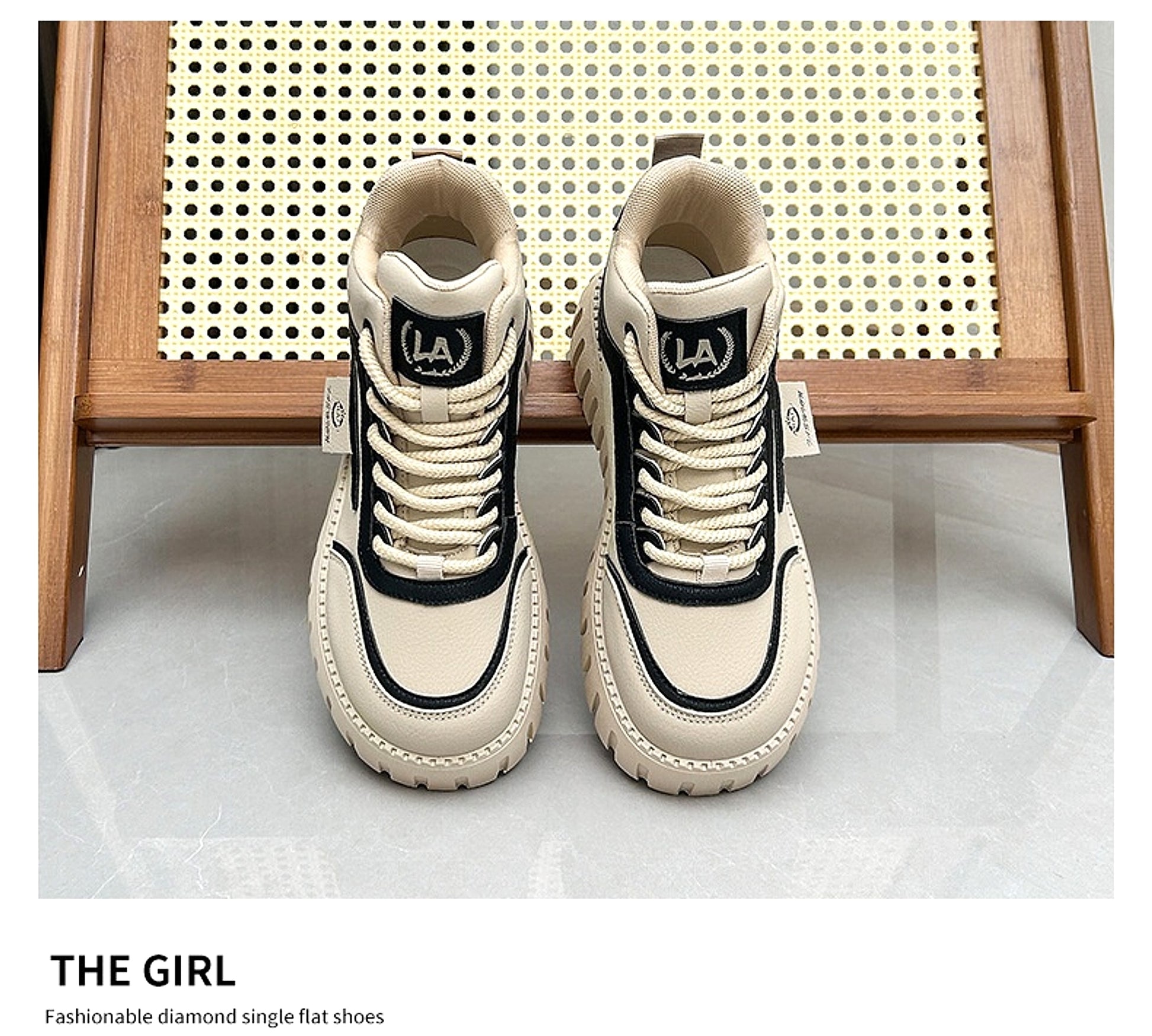 Fleece-lined Warm White Shoes For Women High-top Board Shoe - enhanced image 16