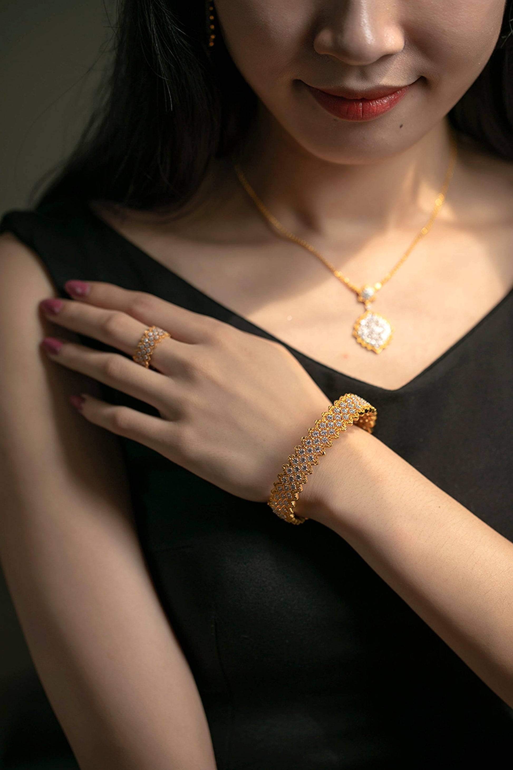 Gold Plated S925 Silver Fine Version Of The Lace Bracelet For Women - enhanced image 16