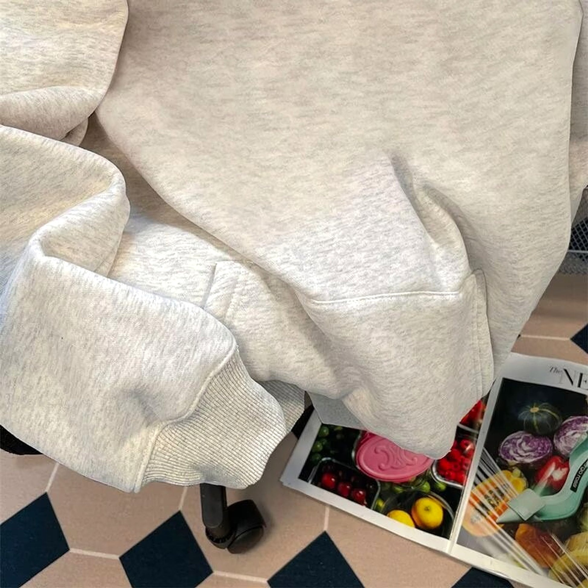 INS Hong Kong Style Loose Fashion Brand Letter Print Sweater - enhanced image 16