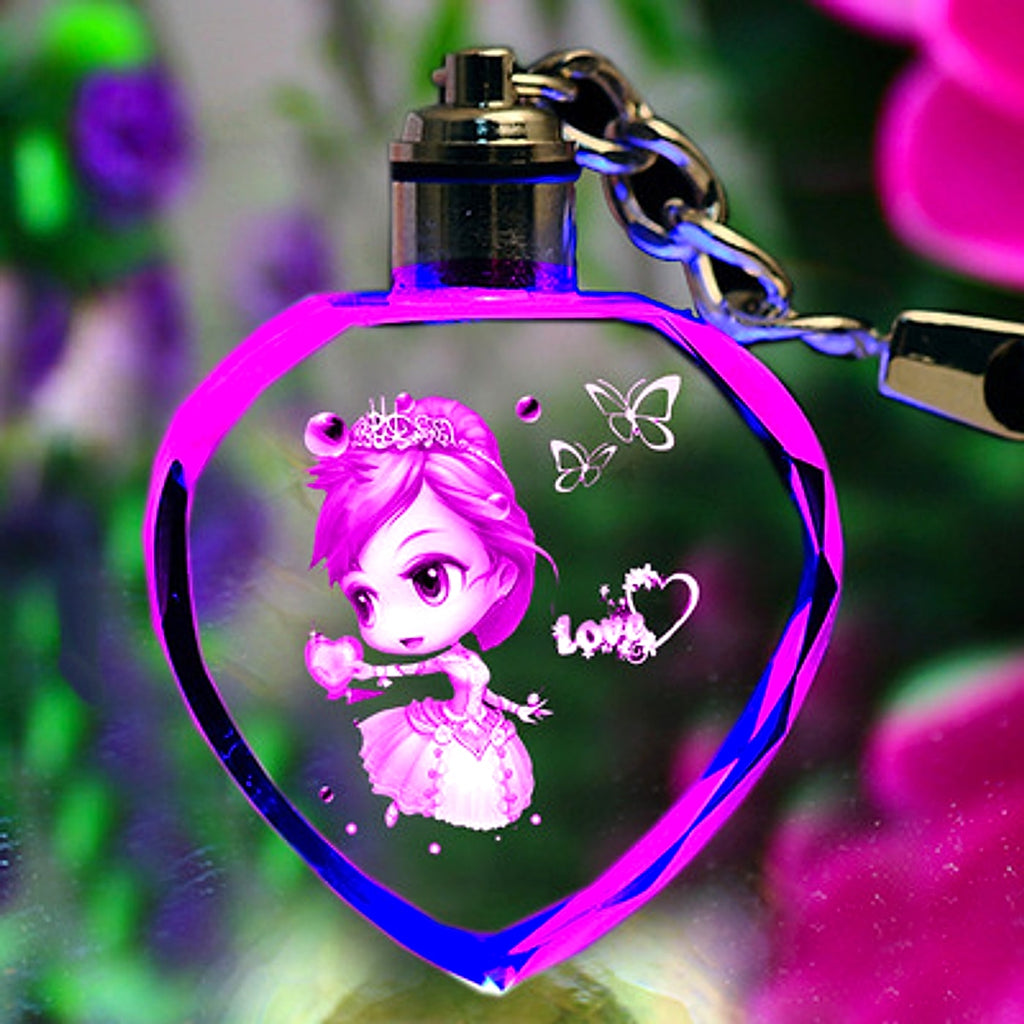 Personalised K9 crystal keyring with LED lighting & engraving - enhanced image 16