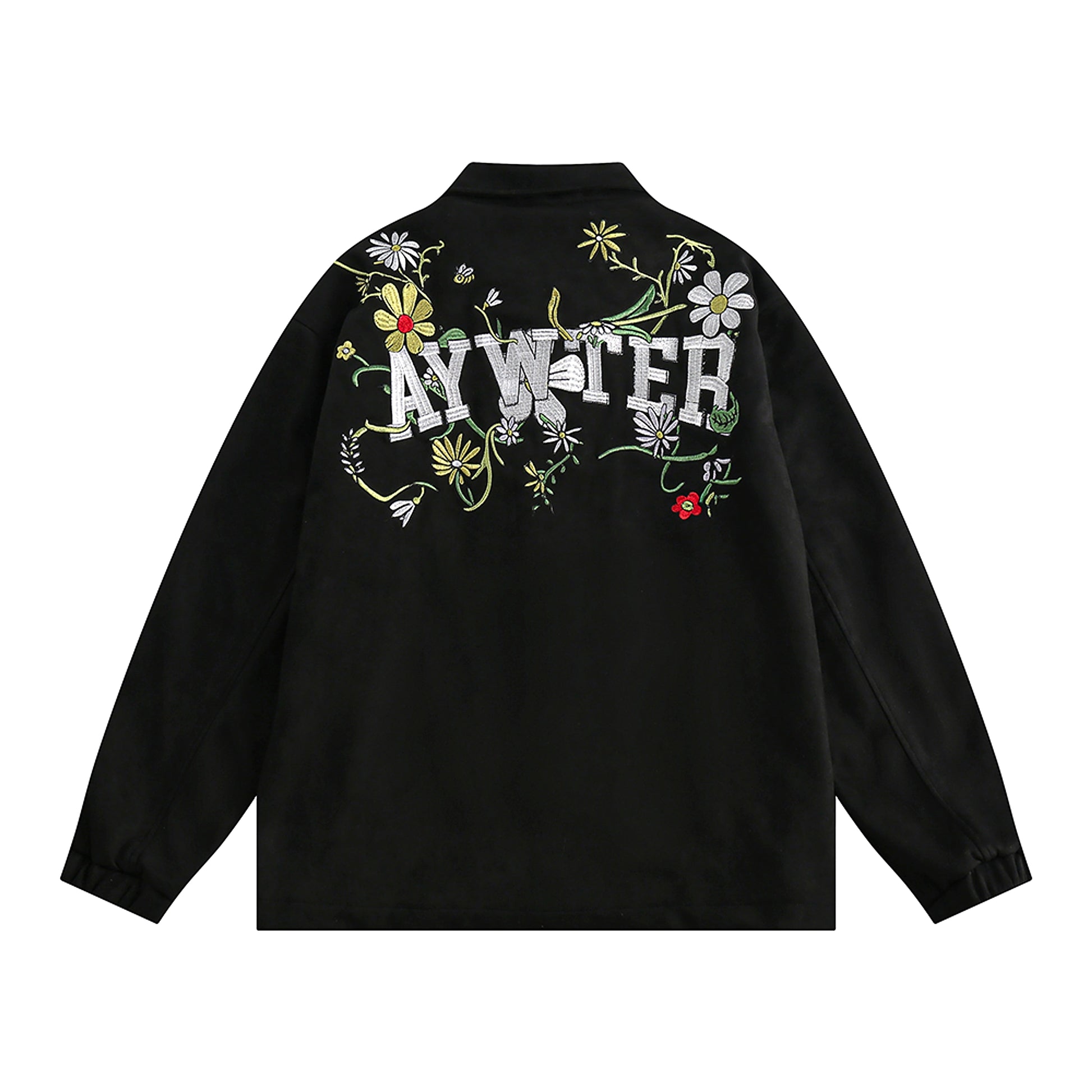 Letter Floral Embroidered Jacket For Men - enhanced image 16