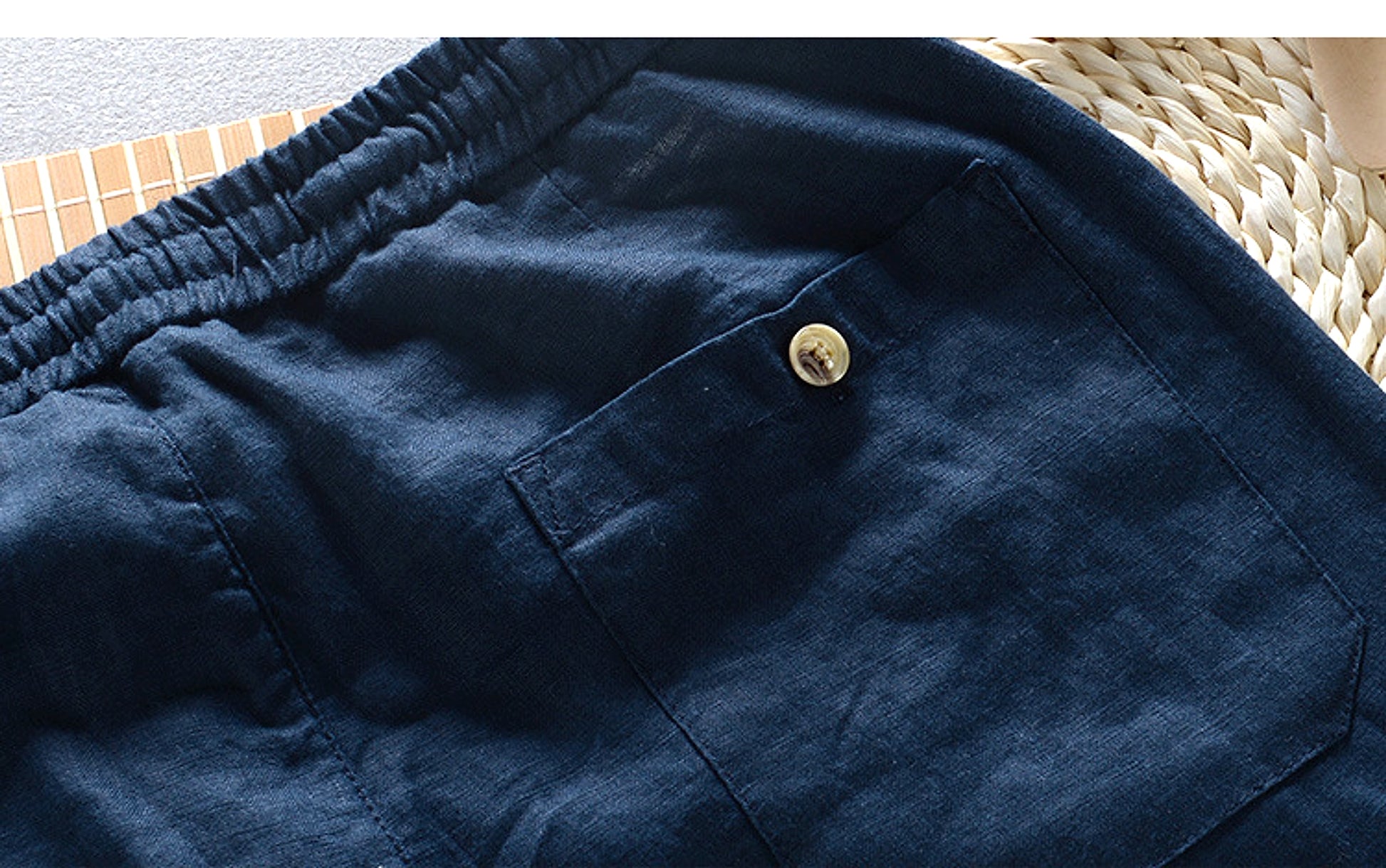 Linen Men's Casual Pants Youth Loose Thin - enhanced image 16