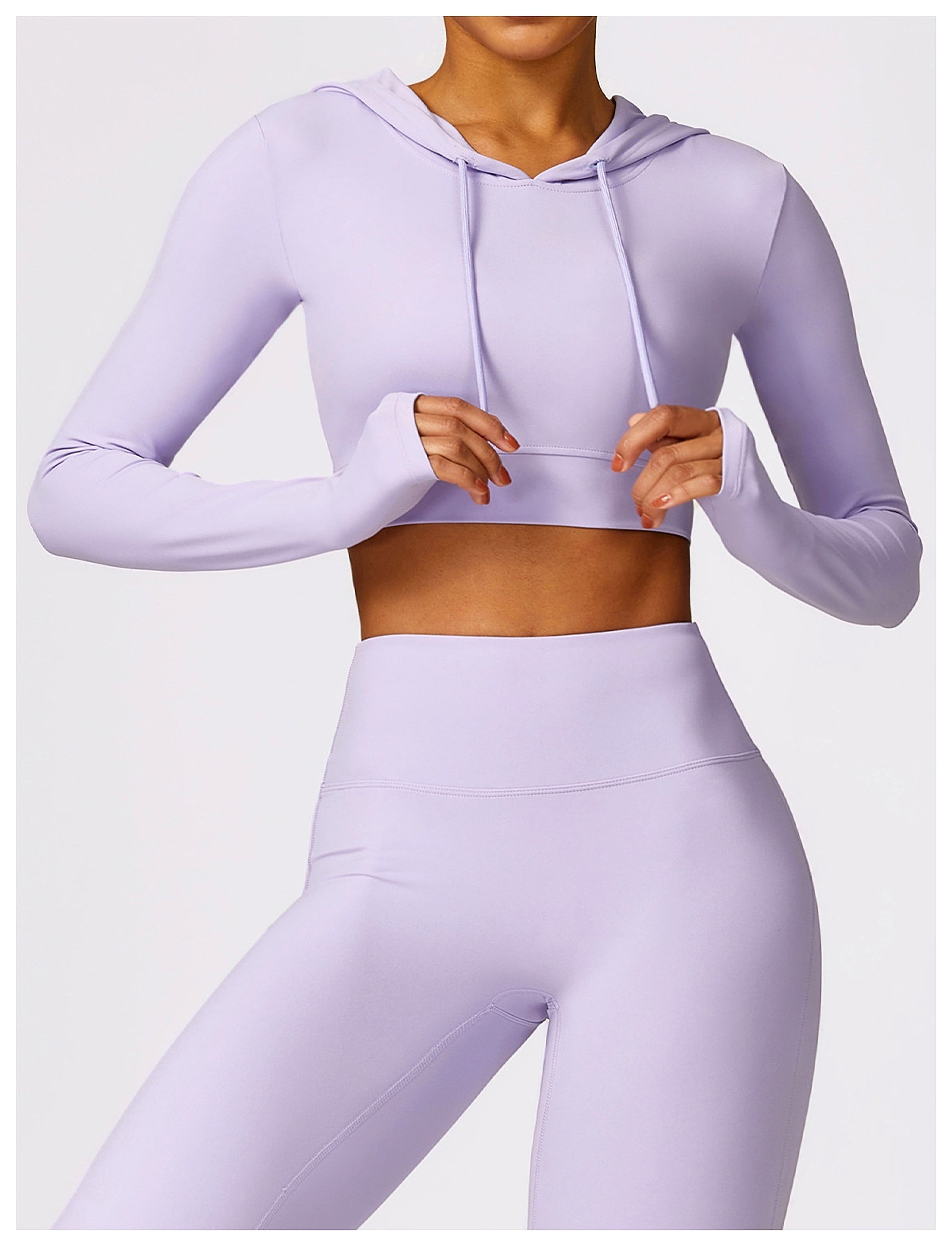Outdoor Running Hooded Top Yoga Leggings - enhanced image 16