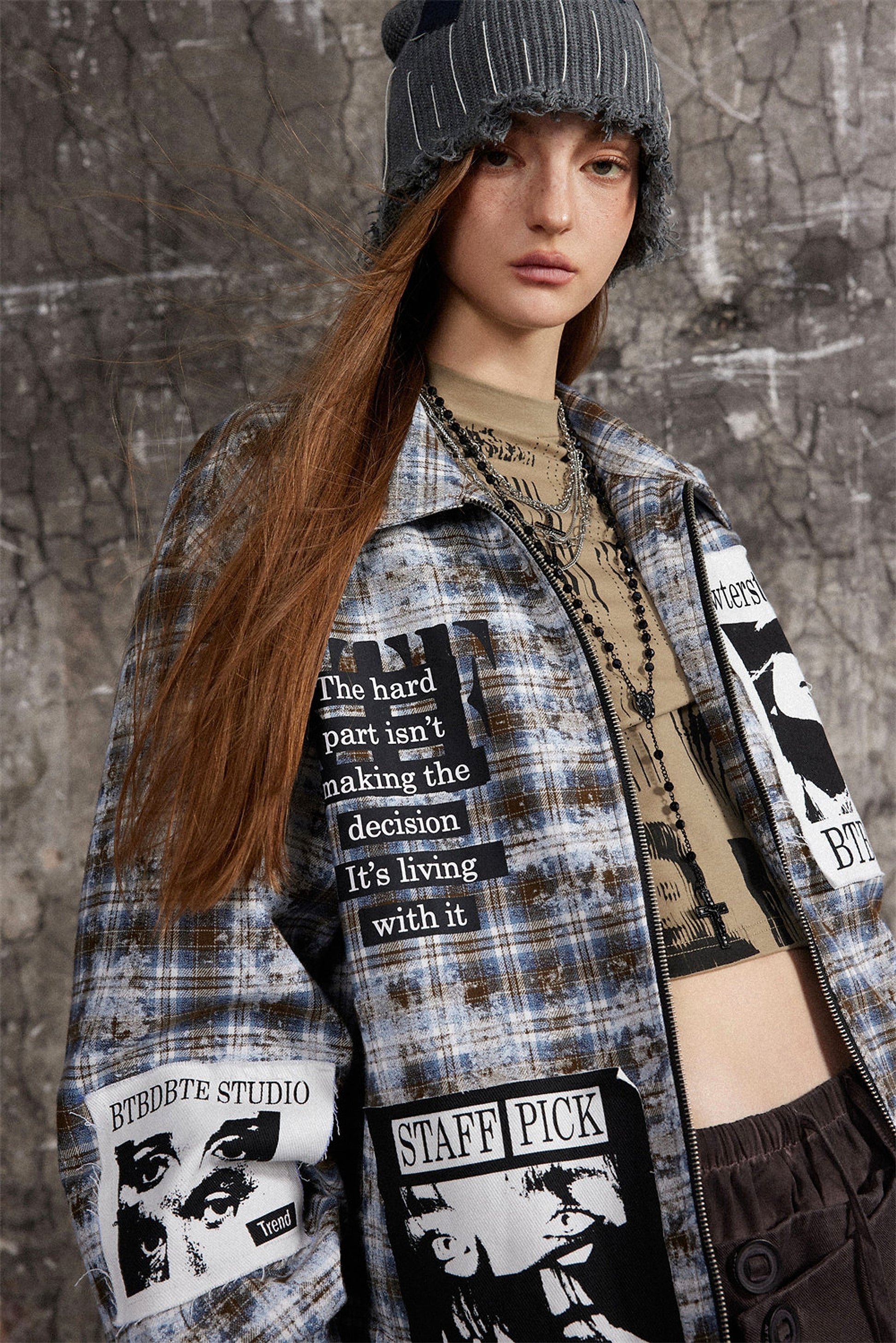 Plaid DressShirt For Women - enhanced image 16