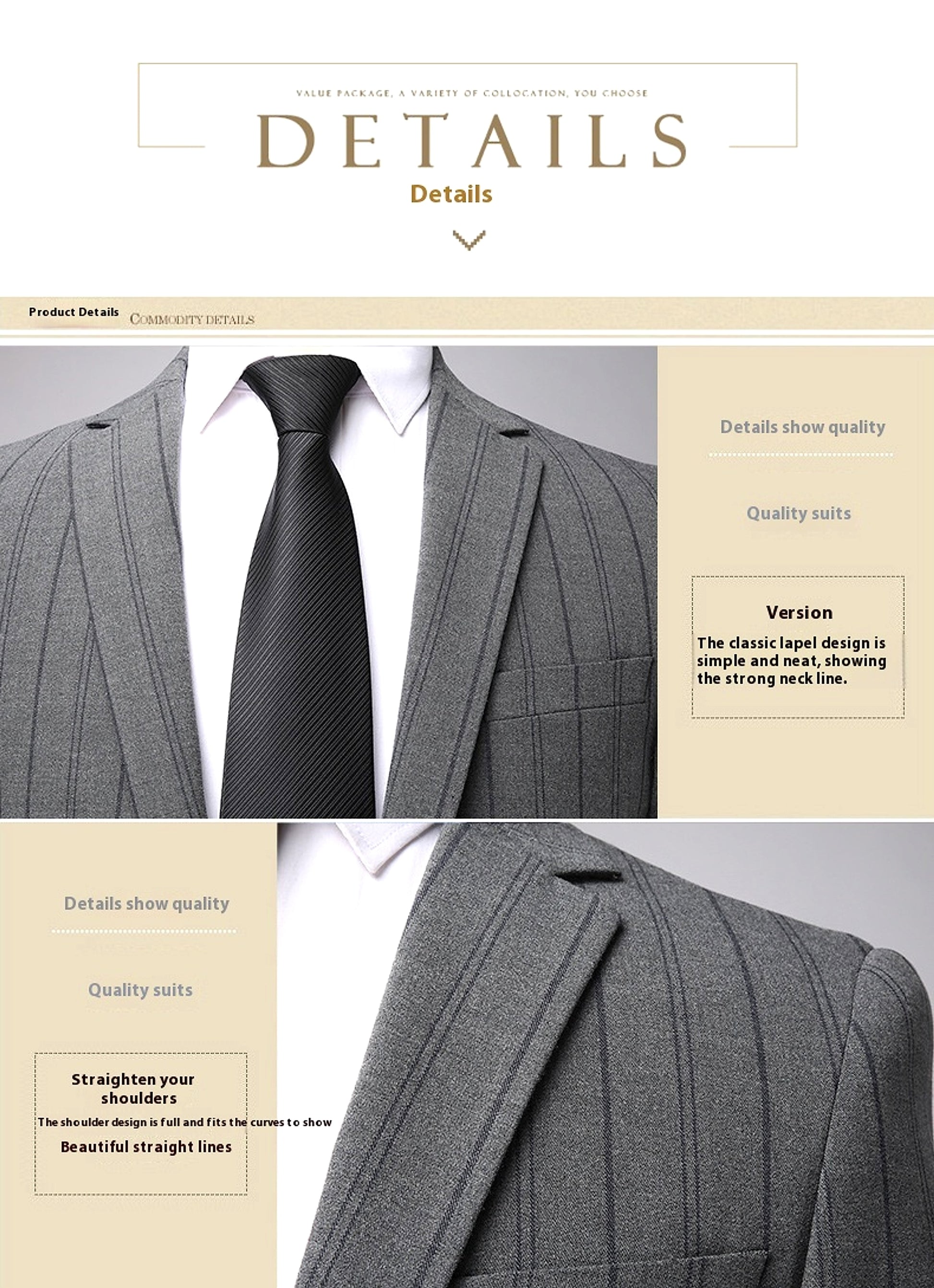 Graysven™ – Slim Striped Wedding & Business Suit - enhanced image 16