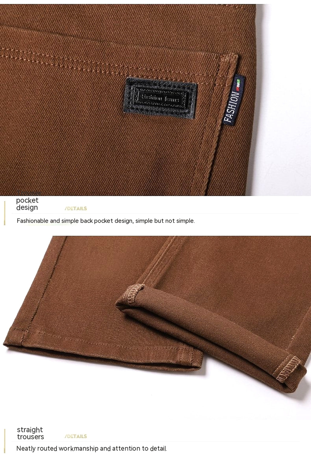 Straight Stretch Comfortable Trousers Mid-high Waist Pants Men - enhanced image 16