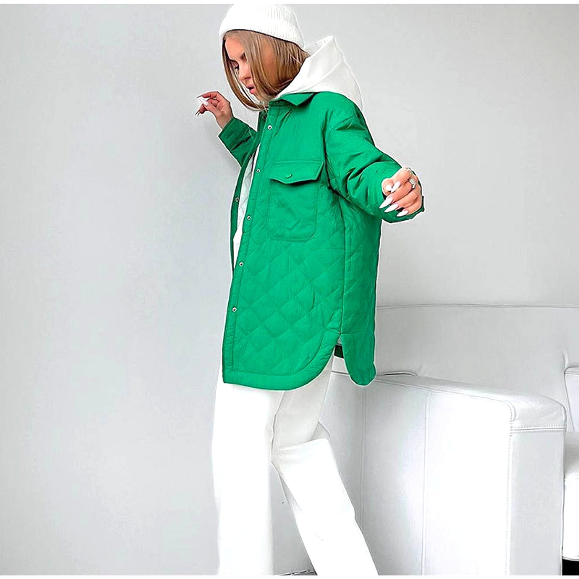 A.1 Women Rhombus Cotton-padded Jacket - enhanced image 16