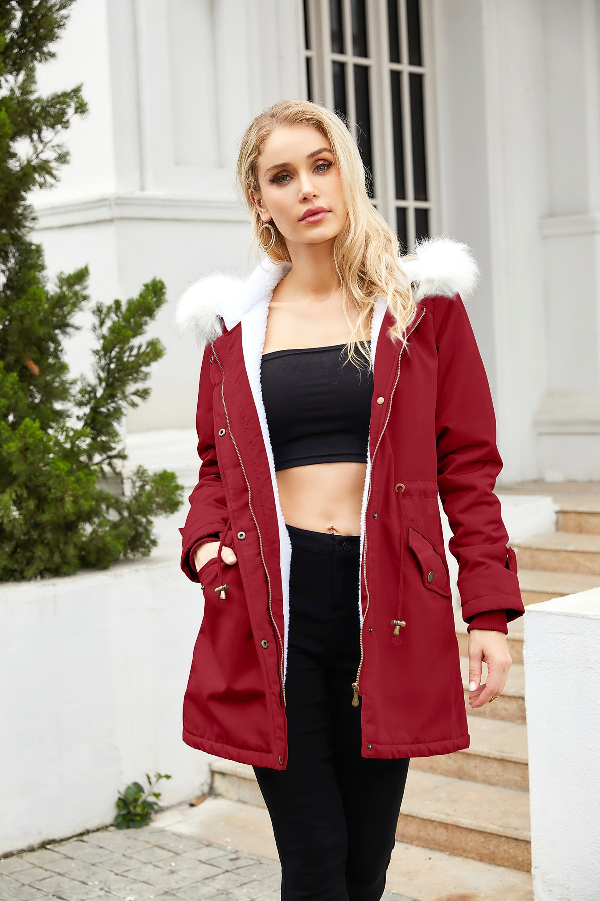 A1. Women's Coat Cotton-padded Jacket - enhanced image 16