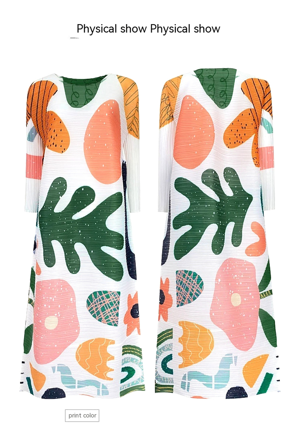 Women's Printed Niche Comfortable Pleated Fashion Dress - enhanced image 16