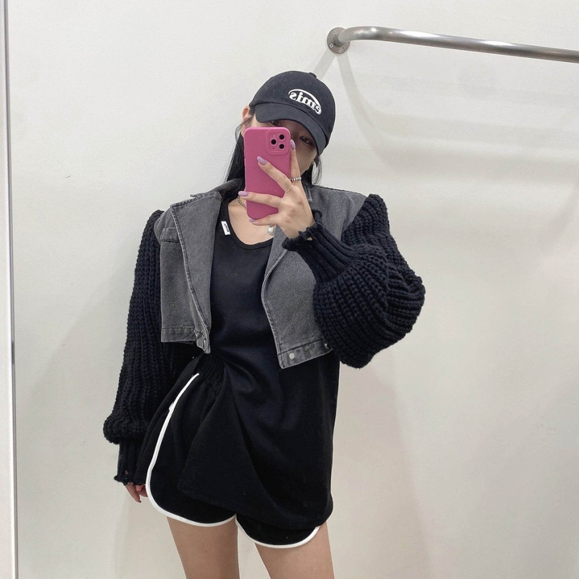 Women's Retro Minority Patchwork Knitting Denim Jacket - enhanced image 16