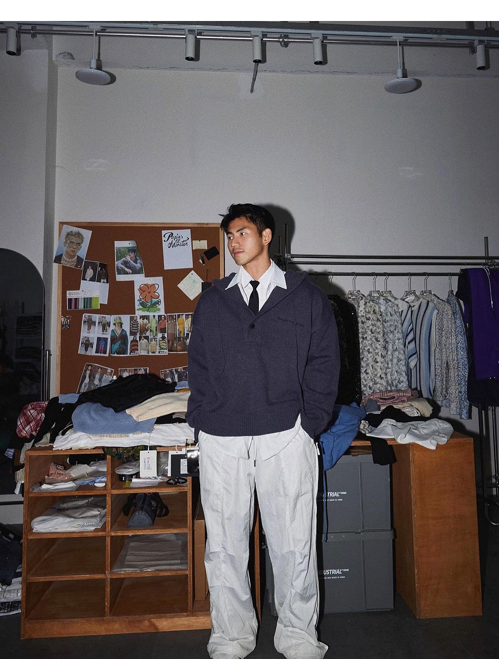 American Simple Embroidery Knitting Hooded Sweater Men - enhanced image 17