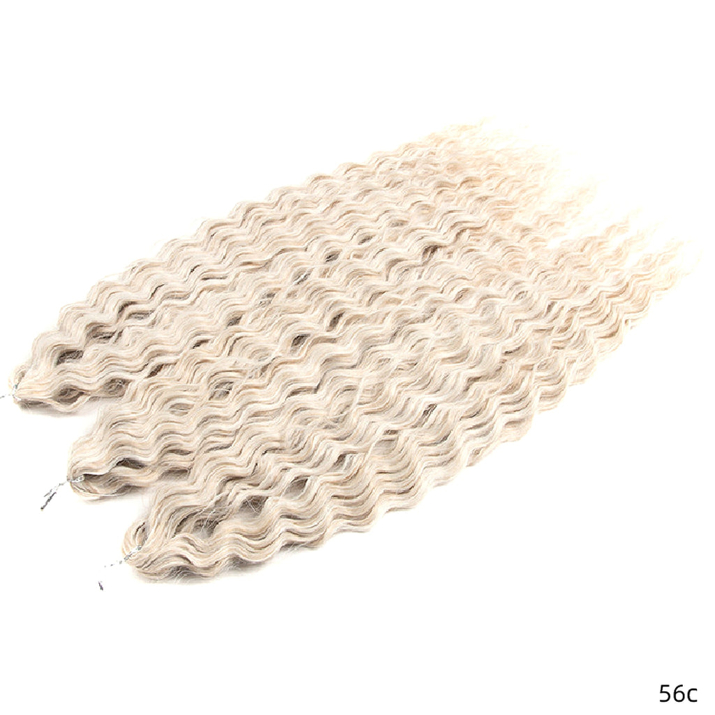 LuxeWave - Chemical Fiber Water Ripple Crochet Curls Hair Extensions - enhanced image 17