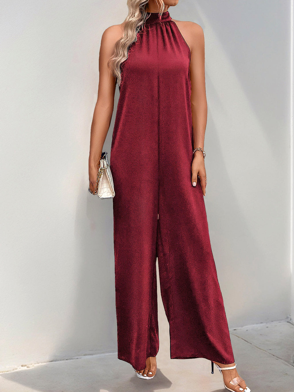 Fashion Jumpsuit Halter Straight Onesie - enhanced image 17