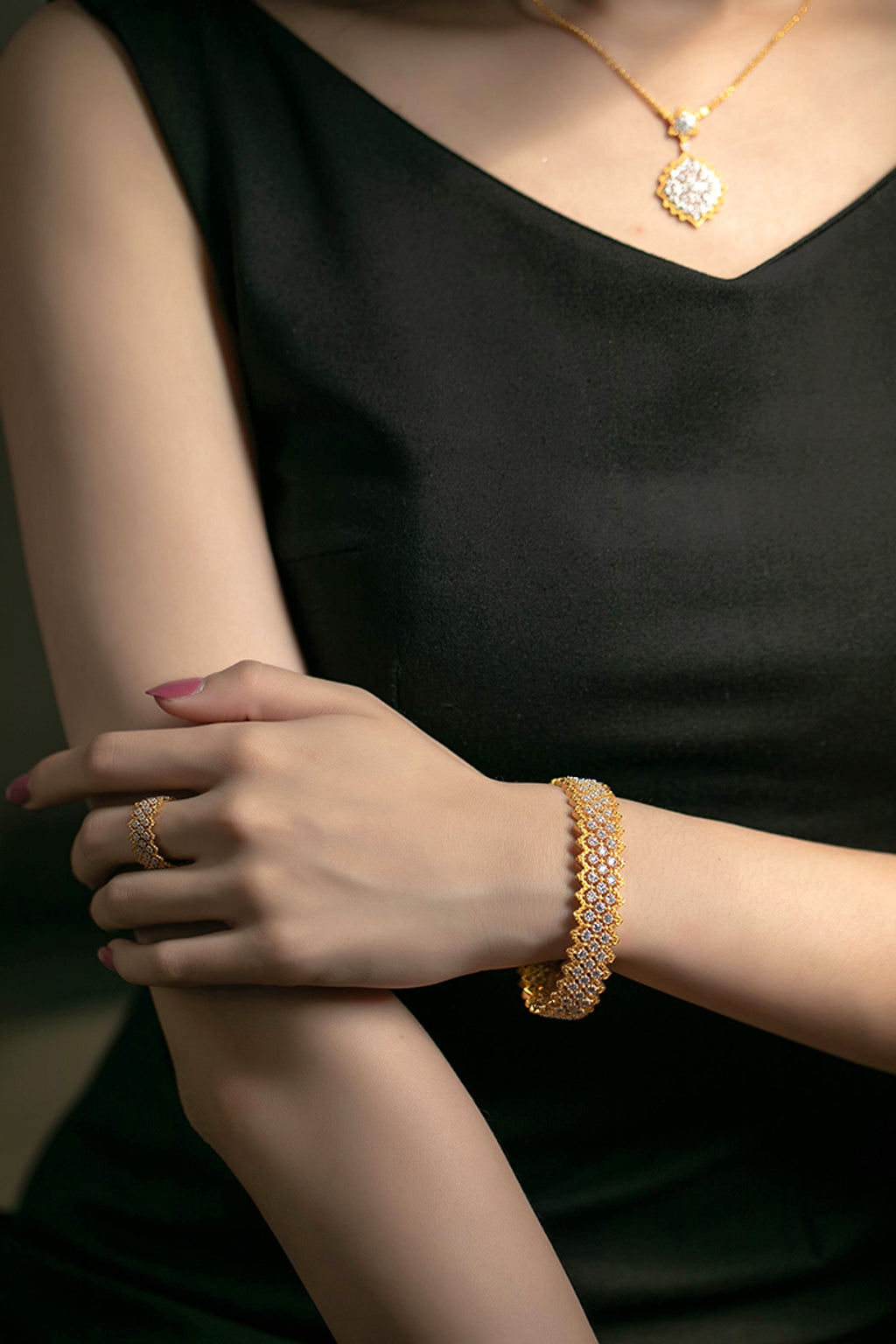 Gold Plated S925 Silver Fine Version Of The Lace Bracelet For Women - enhanced image 17