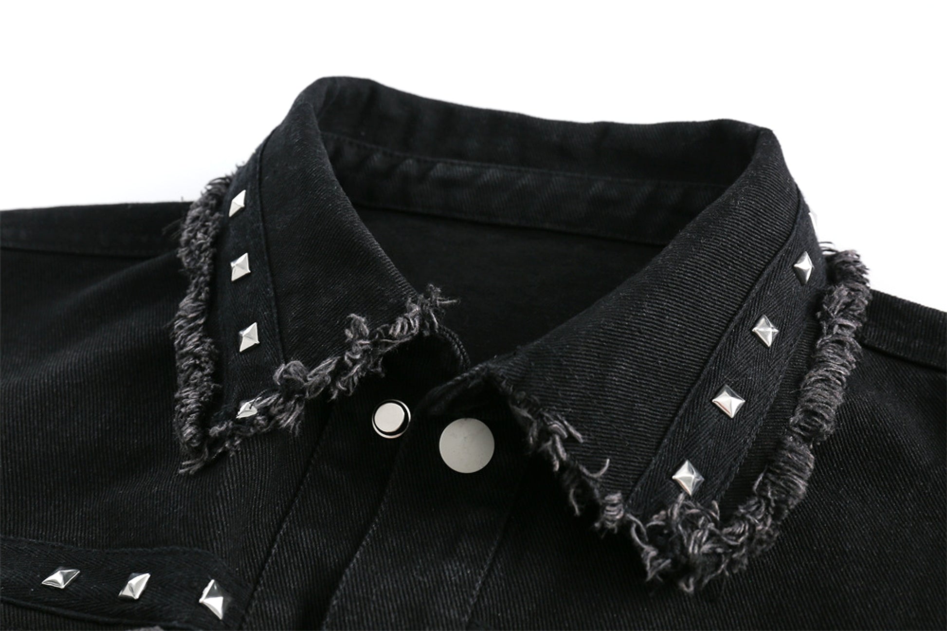 High Street Fashion Brand Hip Hop Rock Rivet Decorative Denim Jacket - enhanced image 17