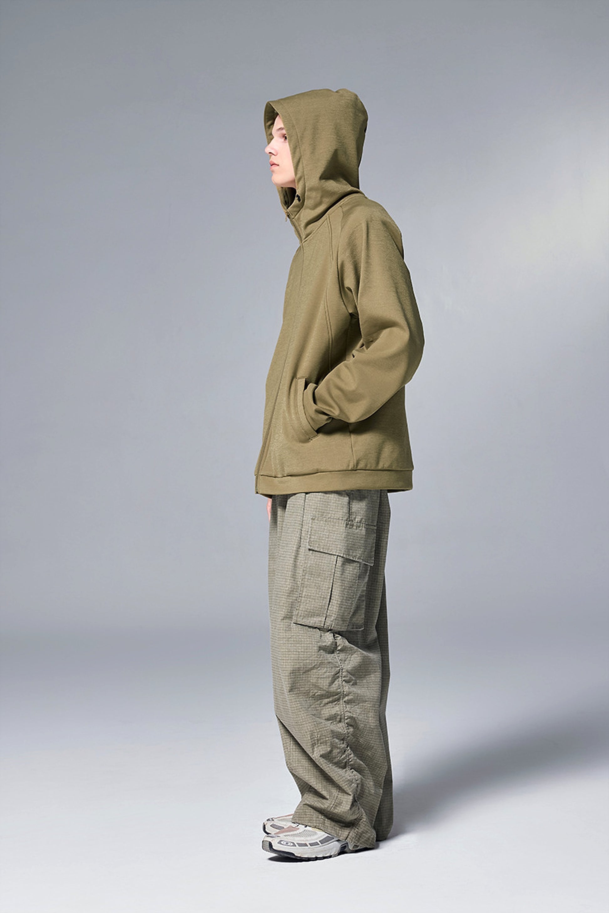 Hydrogen Four-sided Elastic Hooded Jacket Zipper Windproof Fleece Sweater - enhanced image 17