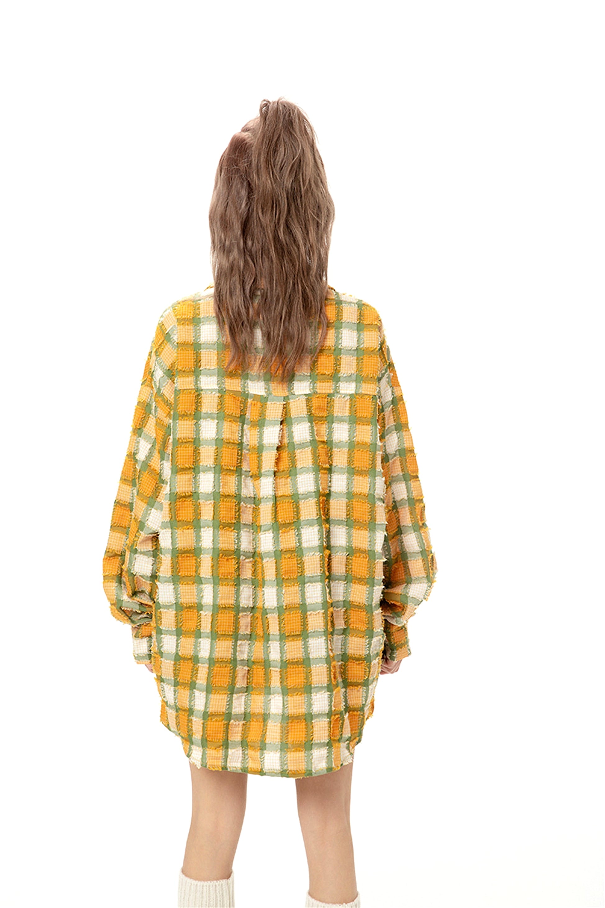 Loose Casual  High Street Frayed Design Lapel Women DressShirt - enhanced image 17
