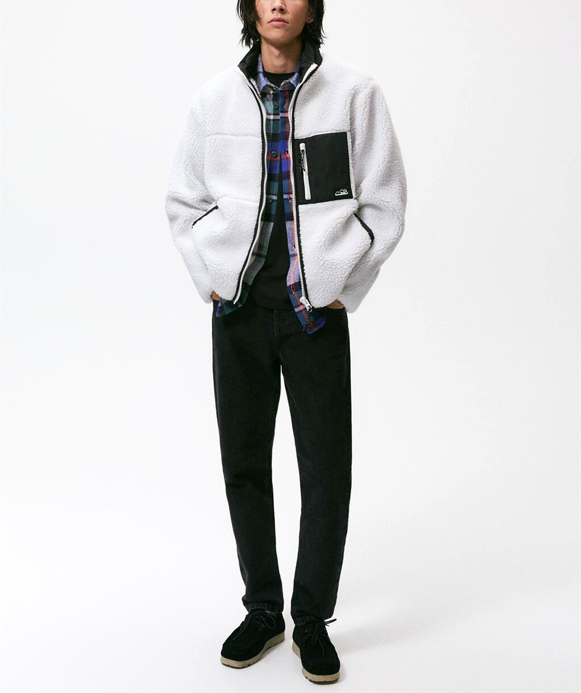 Men's Autumn And Winter Stitching Fleece Jacket Coat - enhanced image 17