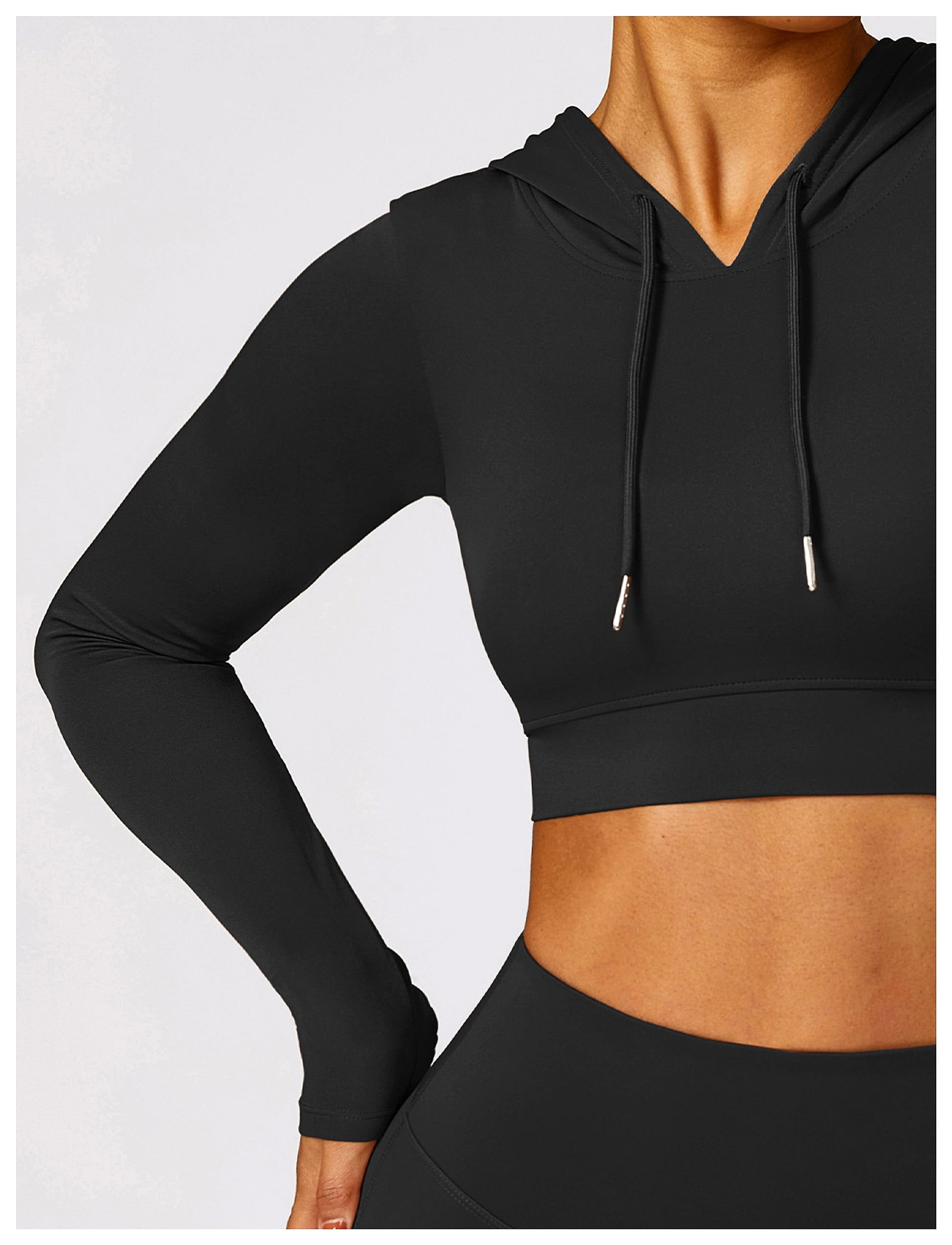 Outdoor Running Hooded Top Yoga Leggings - enhanced image 17