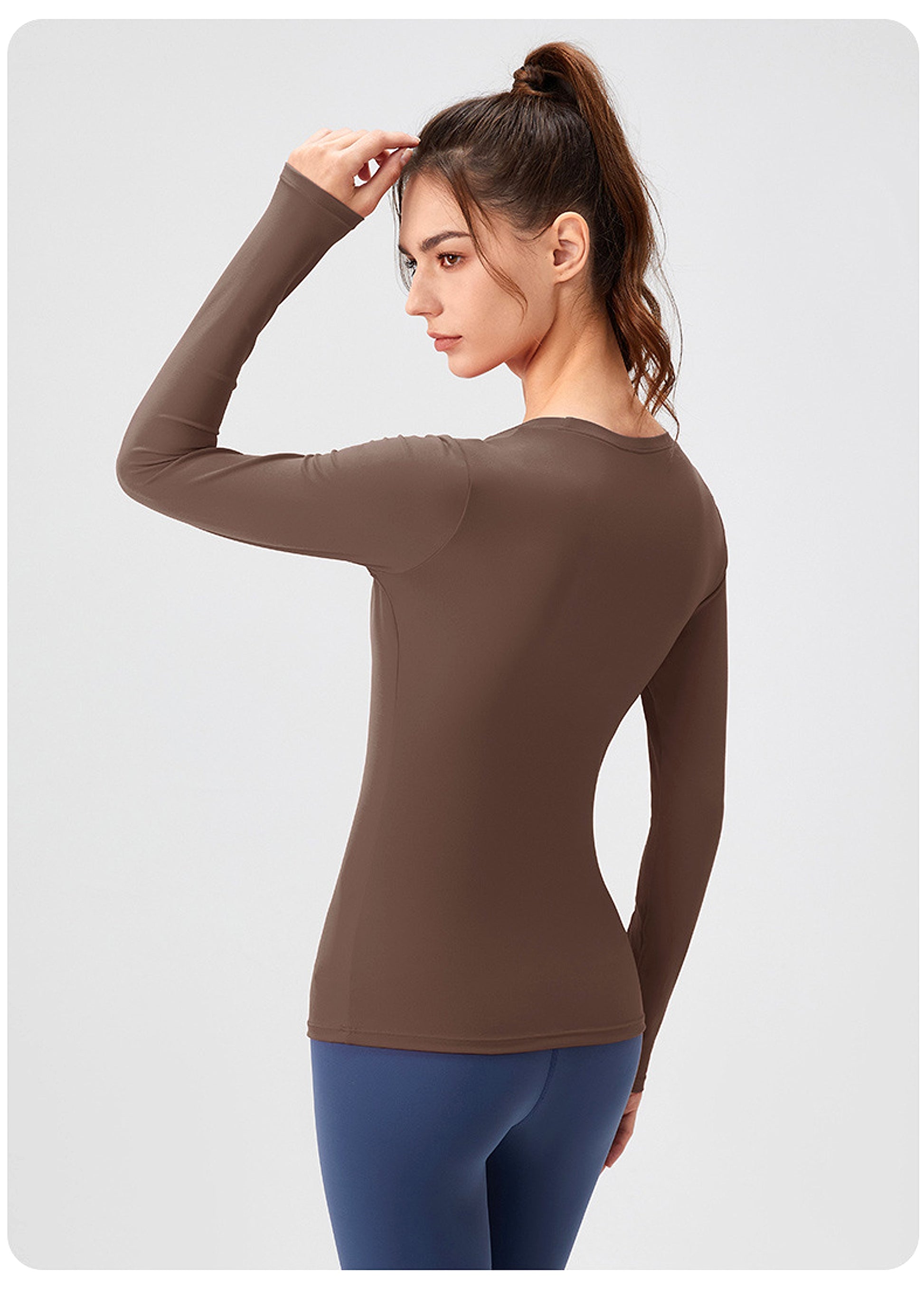 T. Skinny Slimming Nude Feel High Elastic Yoga Leggings Workout Clothes - enhanced image 17