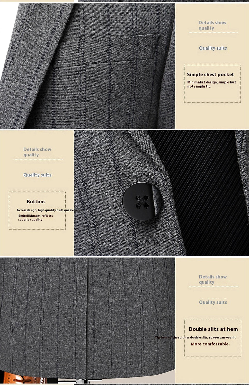 Graysven™ – Slim Striped Wedding & Business Suit - enhanced image 17