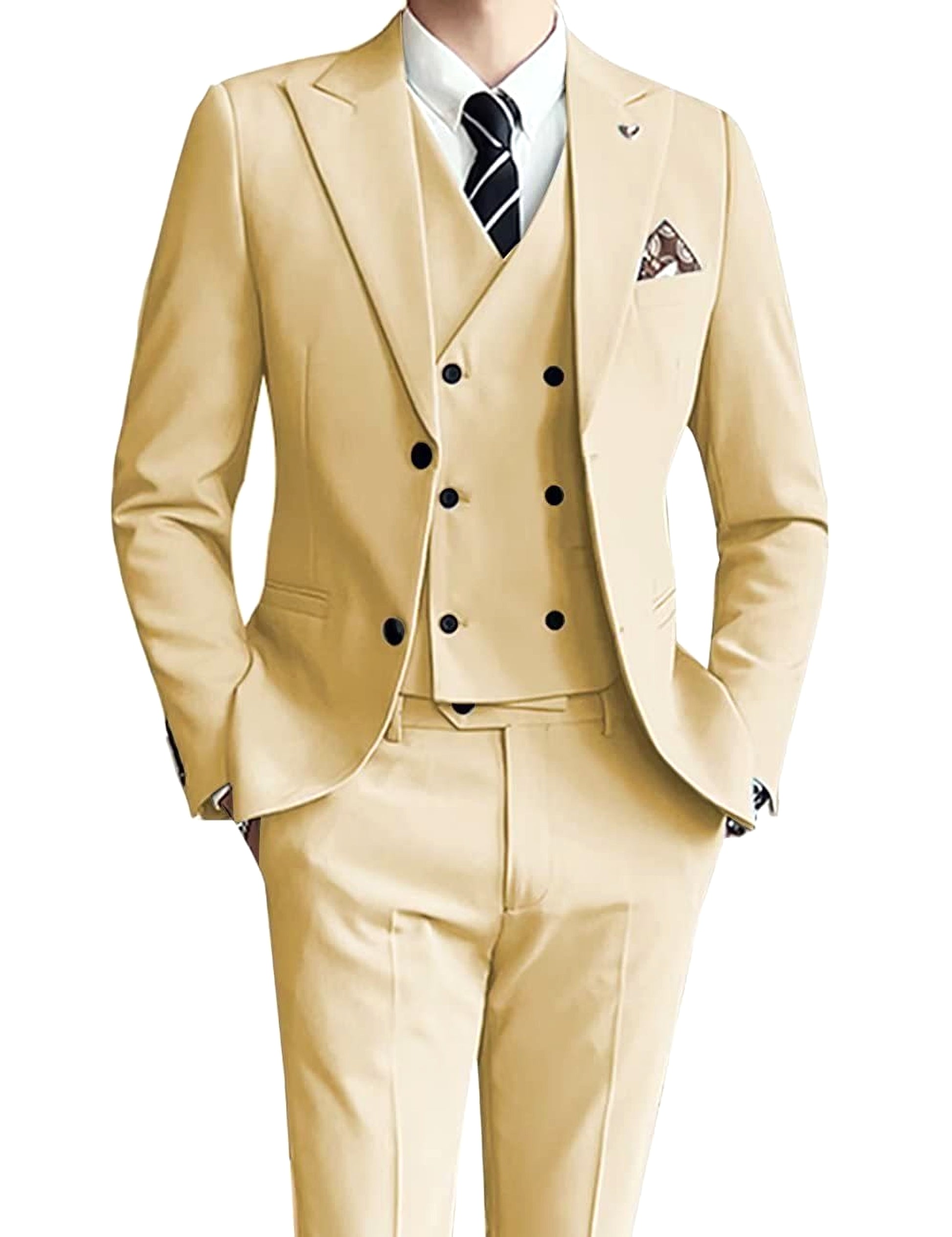 Ceremonté™ – Slim Fit Three-Piece Wedding Suit - enhanced image 17
