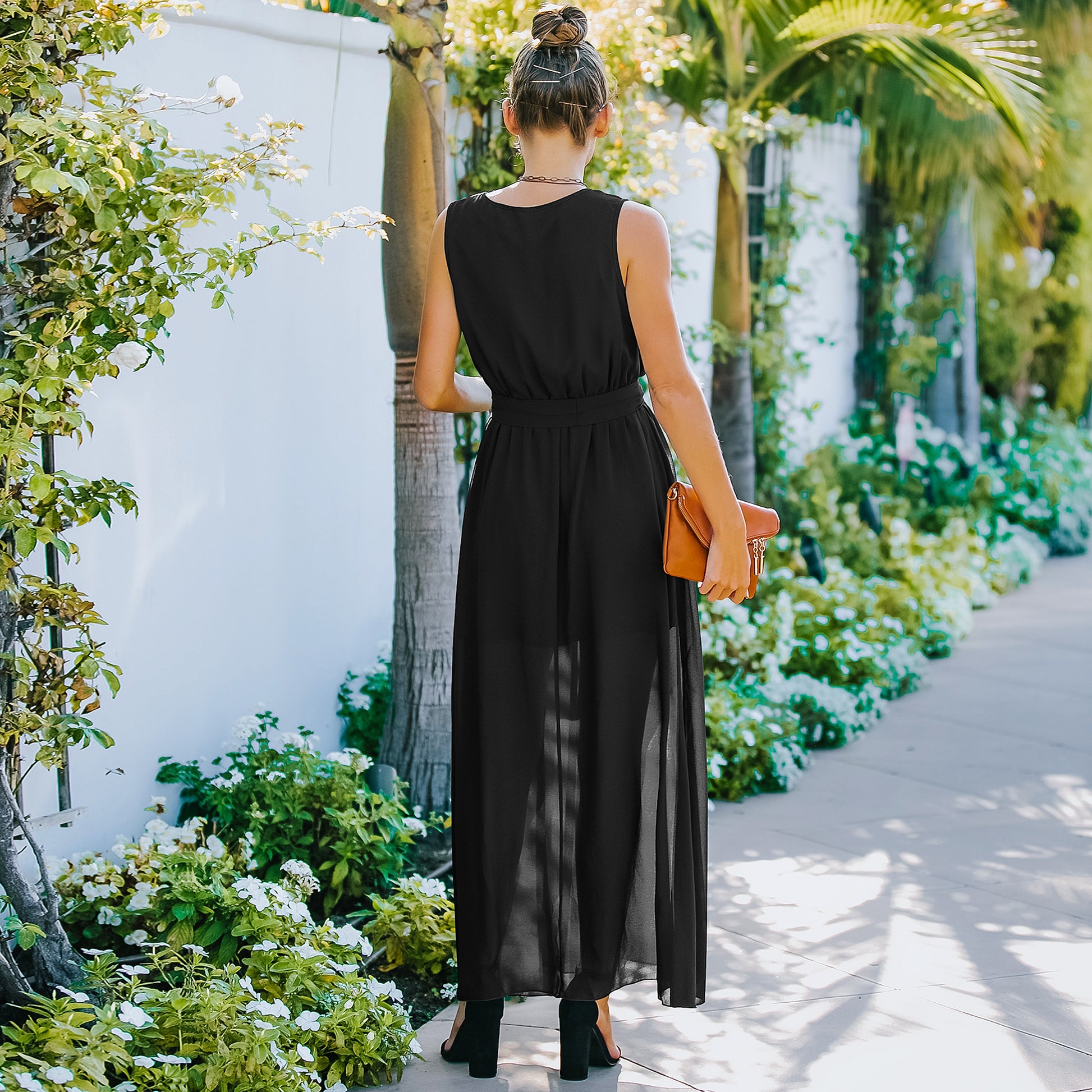 European And American V Neck Dress Women's Long Skirt - enhanced image 18