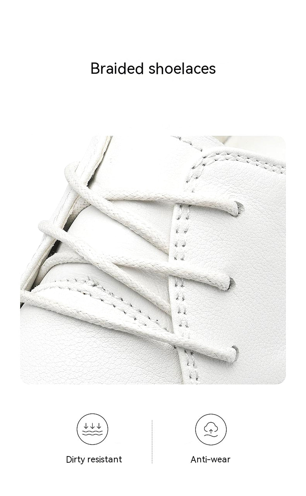First Layer Cowhide Men's Casual Pumps Sole Leather Round Head Low-cut White Shoes - enhanced image 18