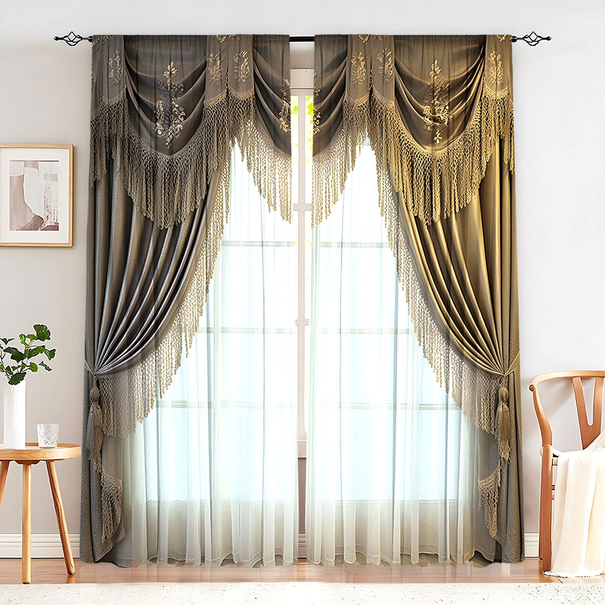 Floréalis™ – European Floral Embroidered Curtain Panel - enhanced image 18