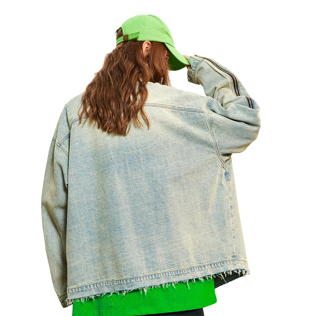 A.1  High Street Old Washing Water Denim Jacket  Women - enhanced image 18