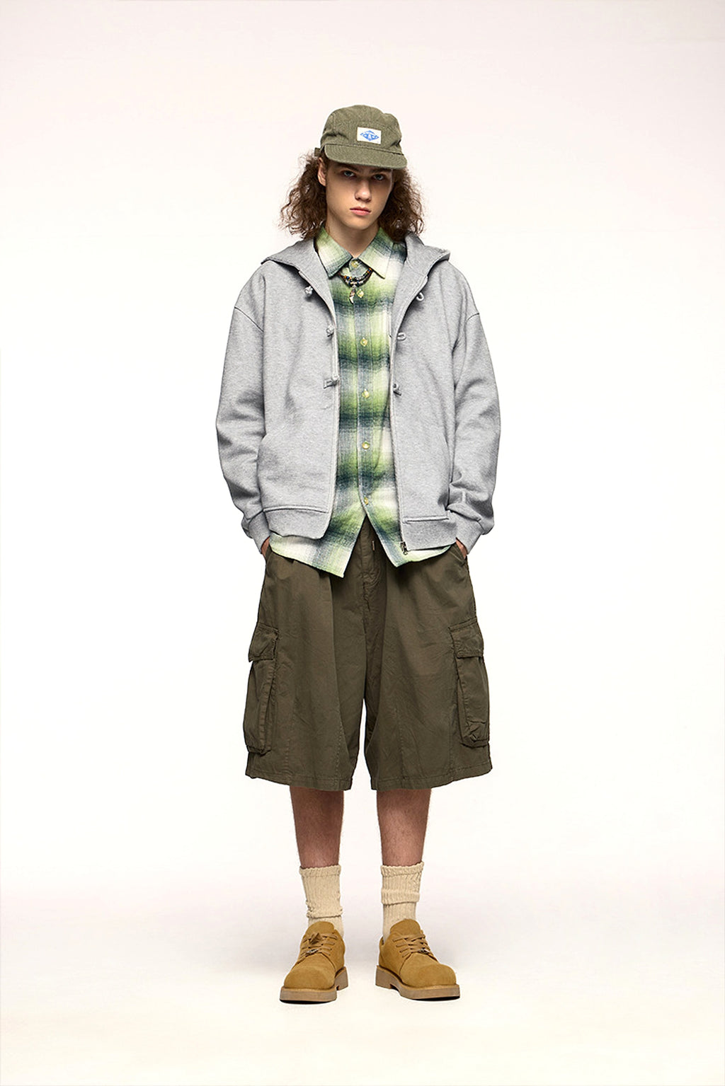 New Chinese Style Buckle Fleece Zipper Hooded Sweater - enhanced image 18