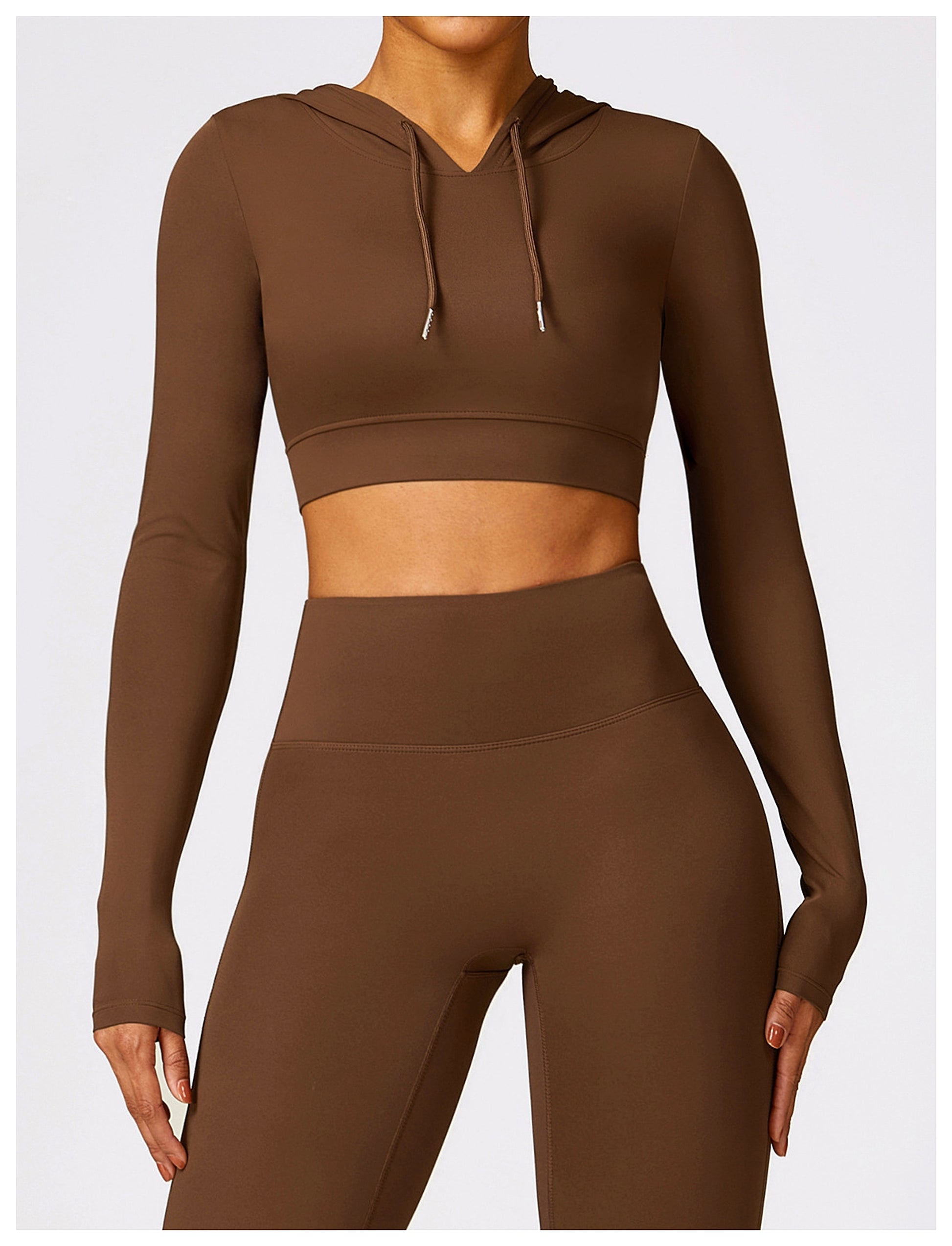 Outdoor Running Hooded Top Yoga Leggings - enhanced image 18