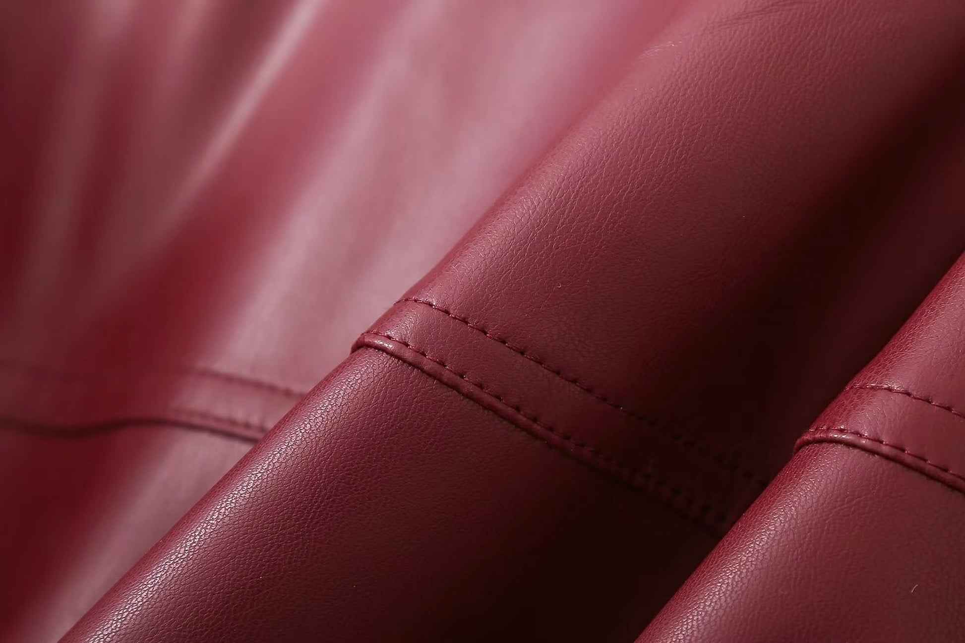 Retro Fashion Polo Collar Advanced PU Leather Jacket Coat - enhanced image 18